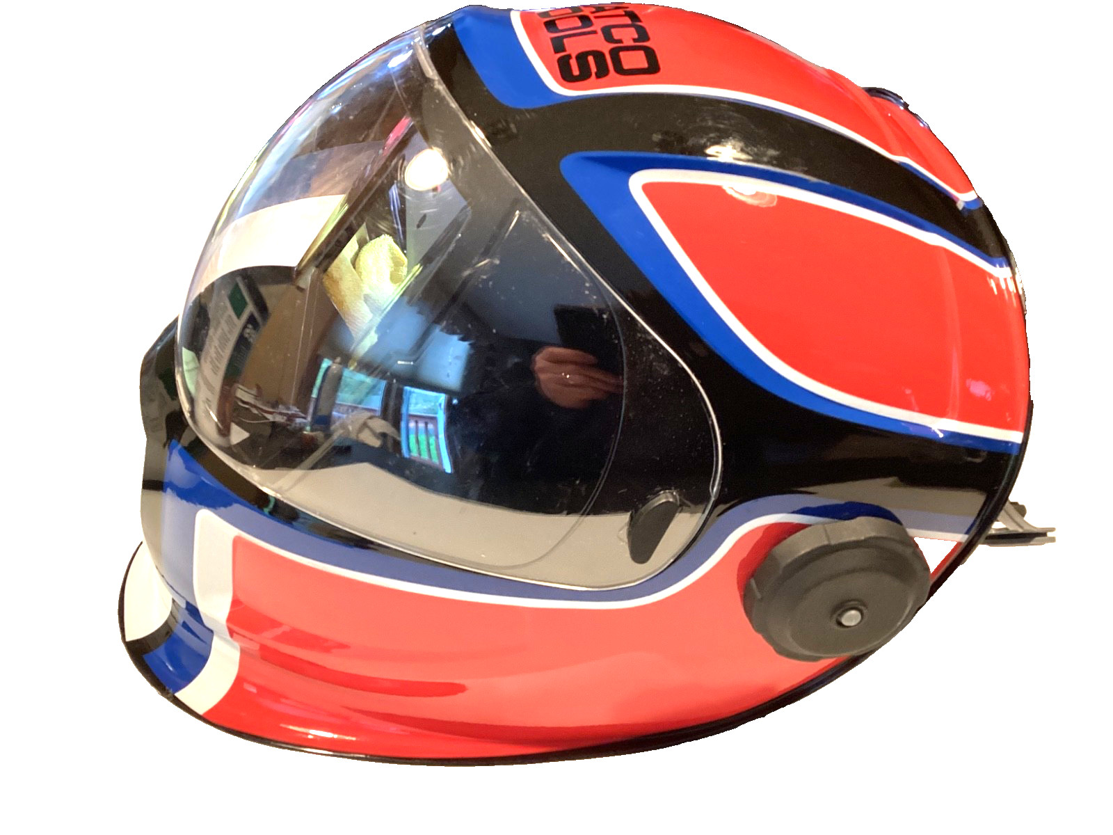 Matco Tools WH900V Auto Darken Welding Helmet Red White Blue Grind Weld Cut MINT