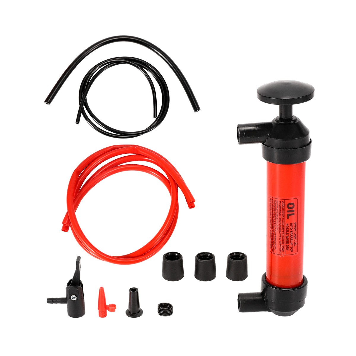 Hand Fuel Pump Oil Transfer Tool For Generator Boat Jet Ski Edger PVC Hose 1m+1m