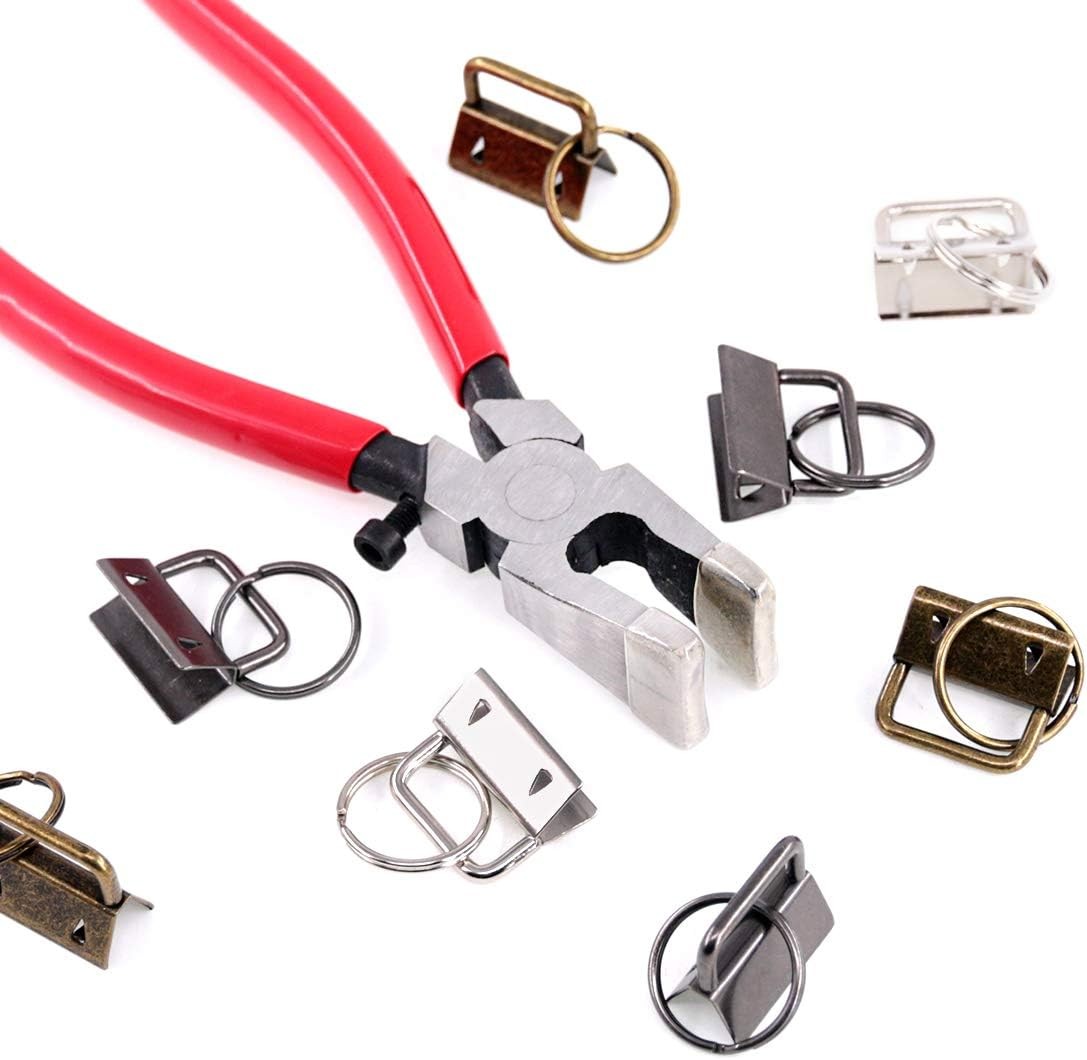 Swpeet 36 Sets 1″ 25mm 3 Colors Key Fob Hardware with 1Pcs Mixed