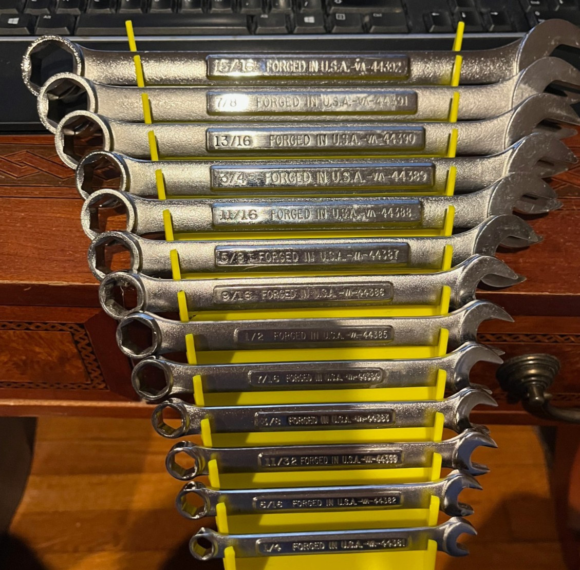 Vintage Craftsman VA USA 13pc SAE 6 Pt Combination Wrench Set 1/4″ – 15/16″ Rare