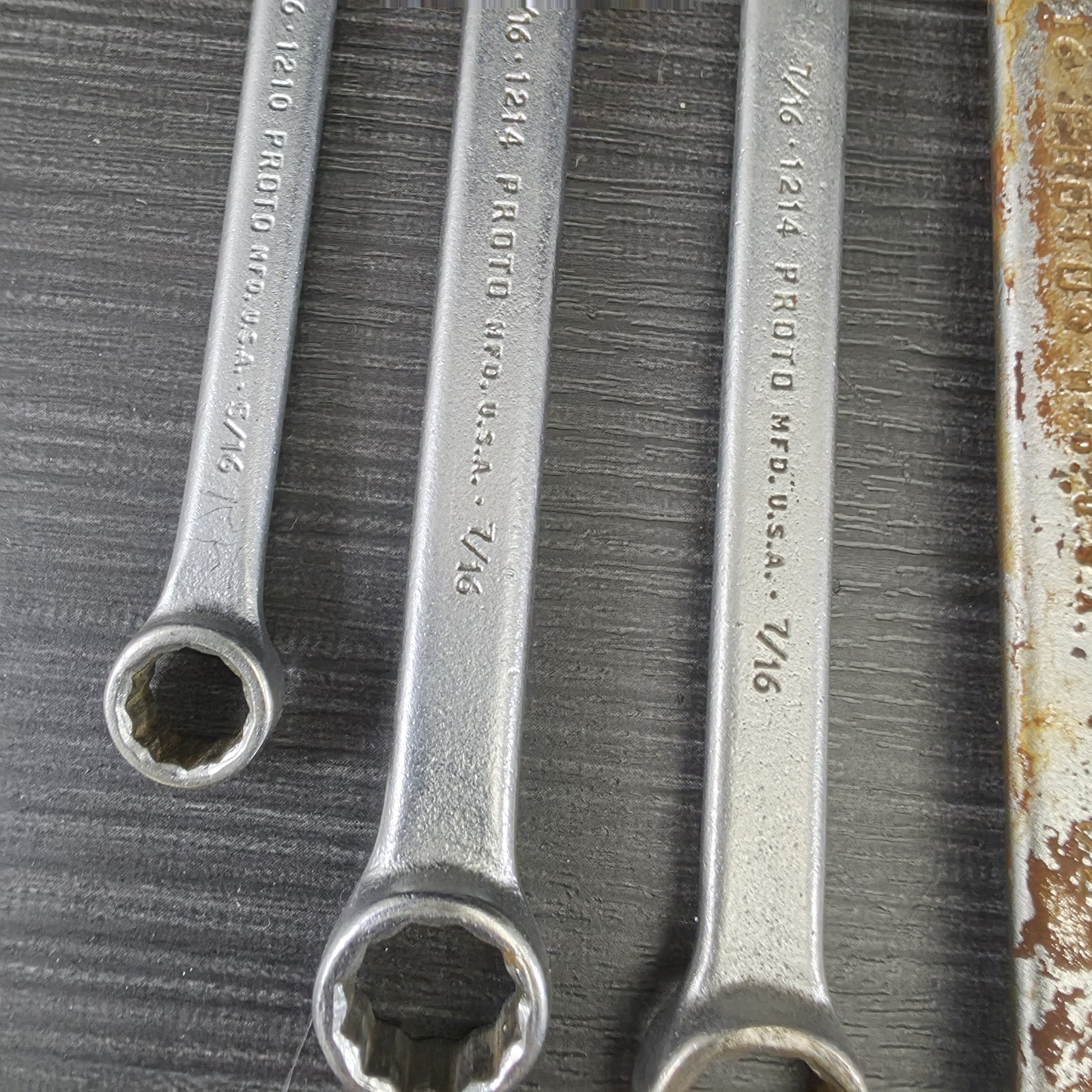 Vintage PROTO Professional USA Combination Wrench Lot of 11 SAE 5/16-3/4 Tools