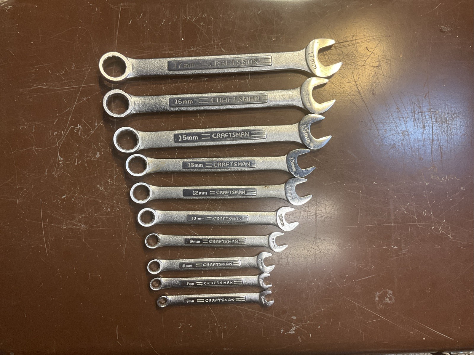 Craftsman USA -VV- Series 10PC Metric Combination Wrench Set 6mm-17mm