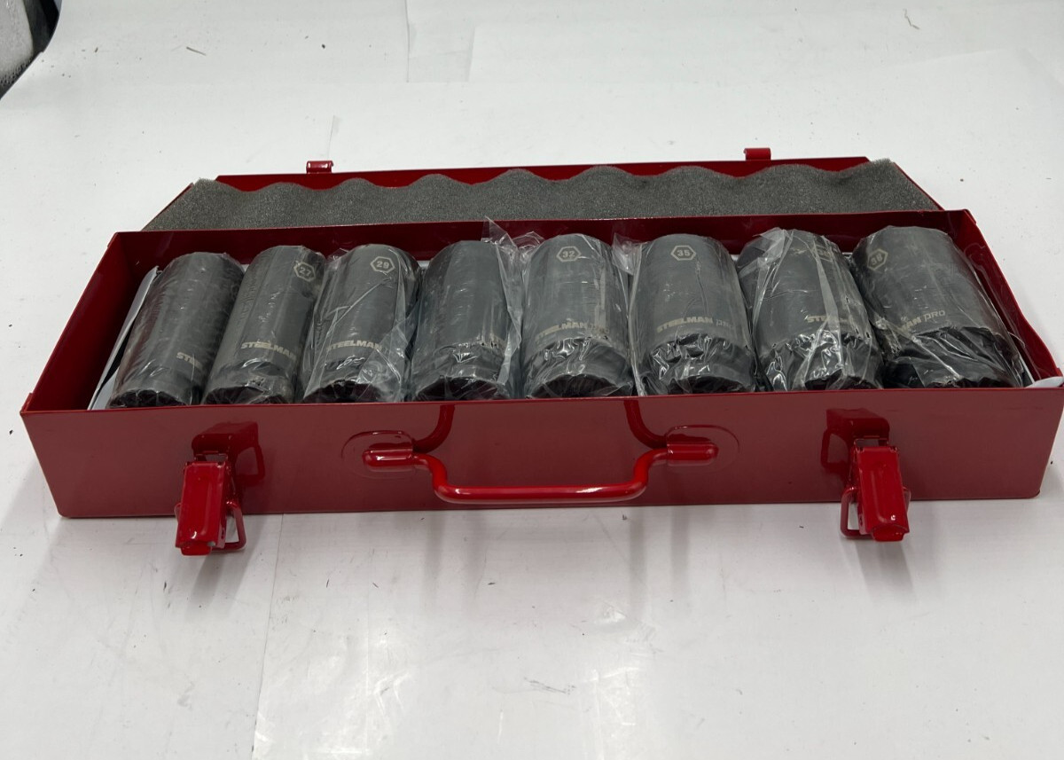 Steelman 8-Piece Pro Deep Drive 6 Point Impact Metric Socket Case