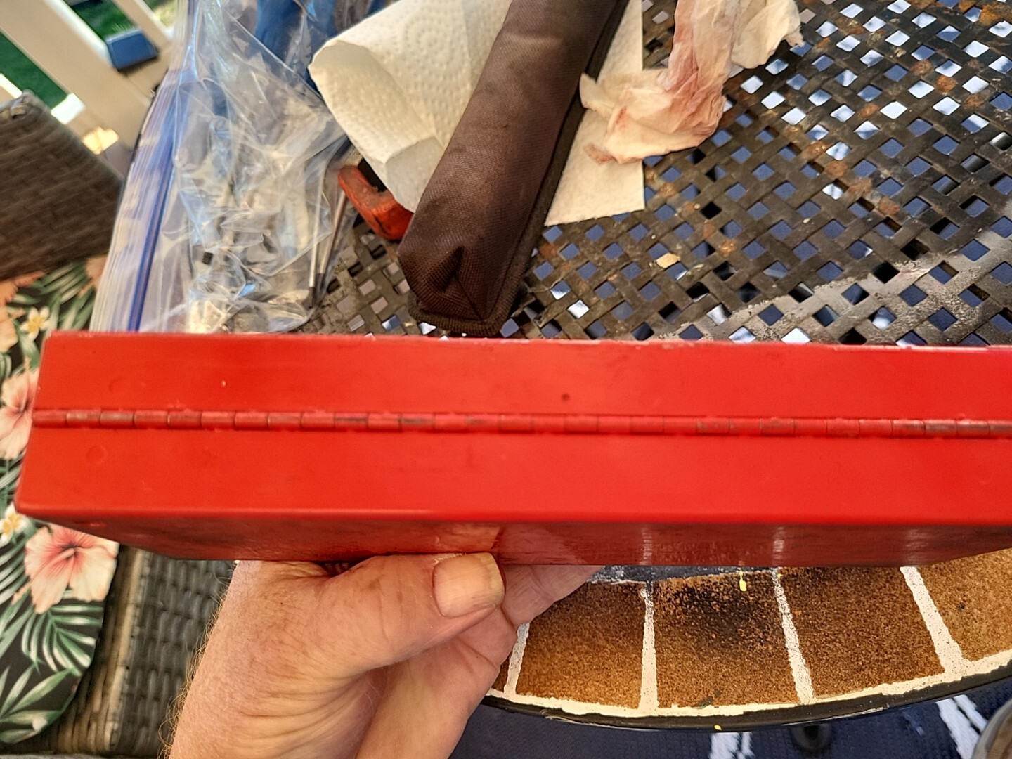 RED SNAP ON KRA-206 METAL TOOL STORAGE BOX / CASE KRA206