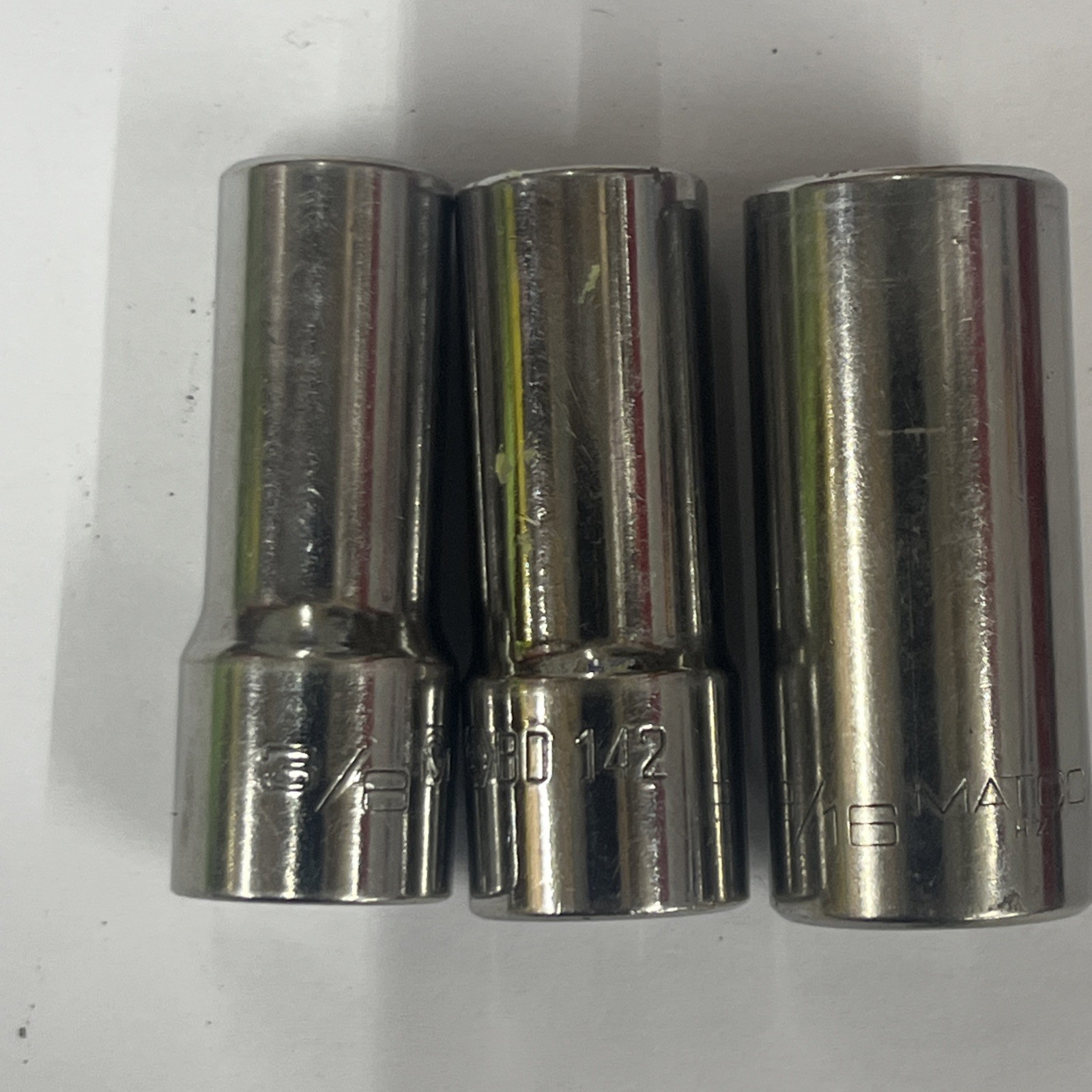 Matco 12pt 3/8″ Drive Deep Socket 3/8 7/16 9/16 BD122 BD142 BD182 12 POINT BIN