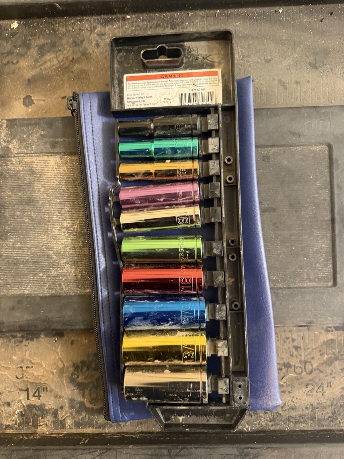 Pittsburg Pro 10 PC 3/8″ Drive Deep Wall Color Coded Metric Socket Set