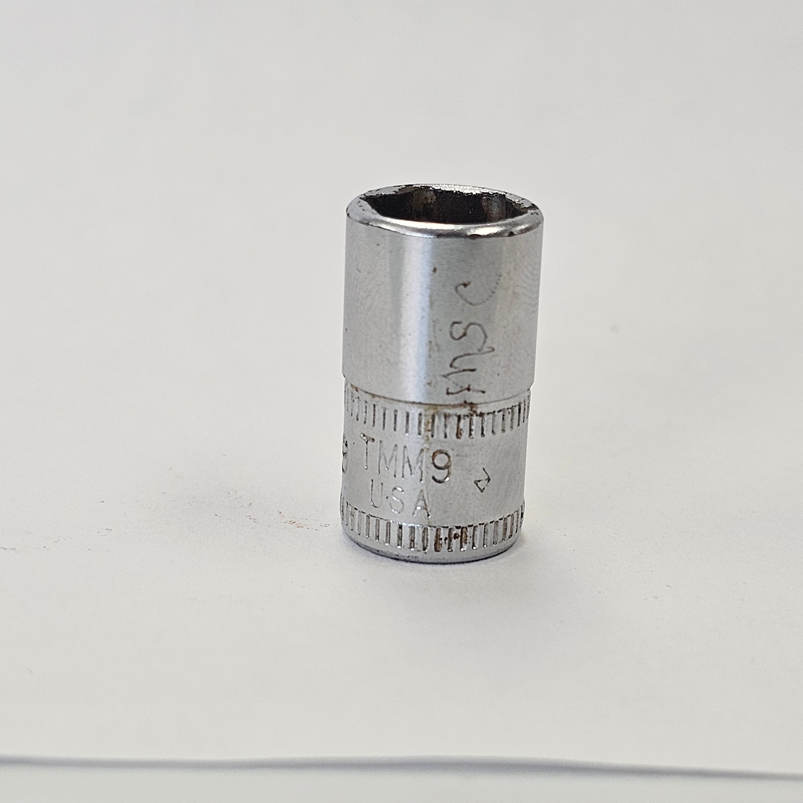 Snap-on Tools USA 1/4″ Drive 9mm Metric 6 point Shallow Chrome Socket TMM9
