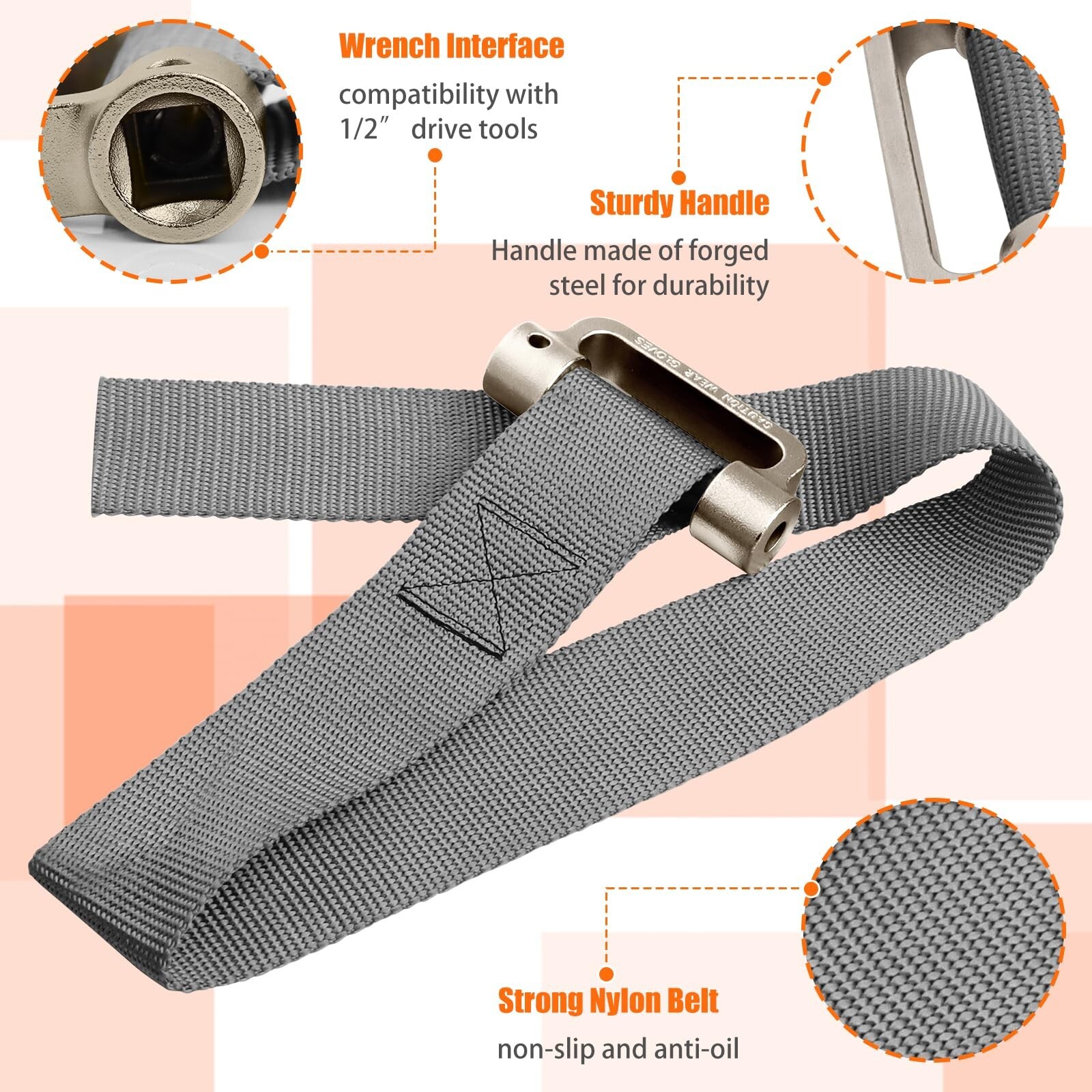 Heavy Duty Filter Strap Wrench – Oil Filter Wrench
