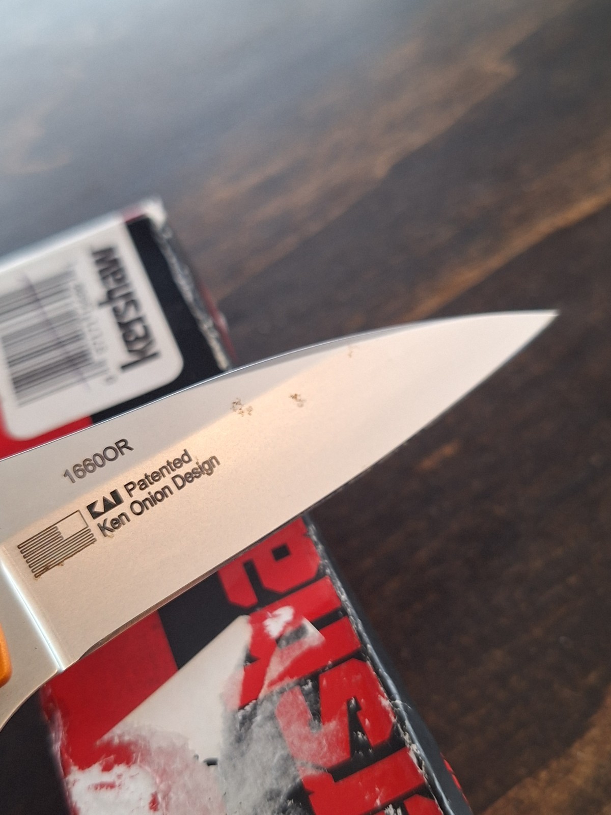Kershaw Orange LEEK Pocket Knife w/Clip & Assisted Opening USA #1660OR