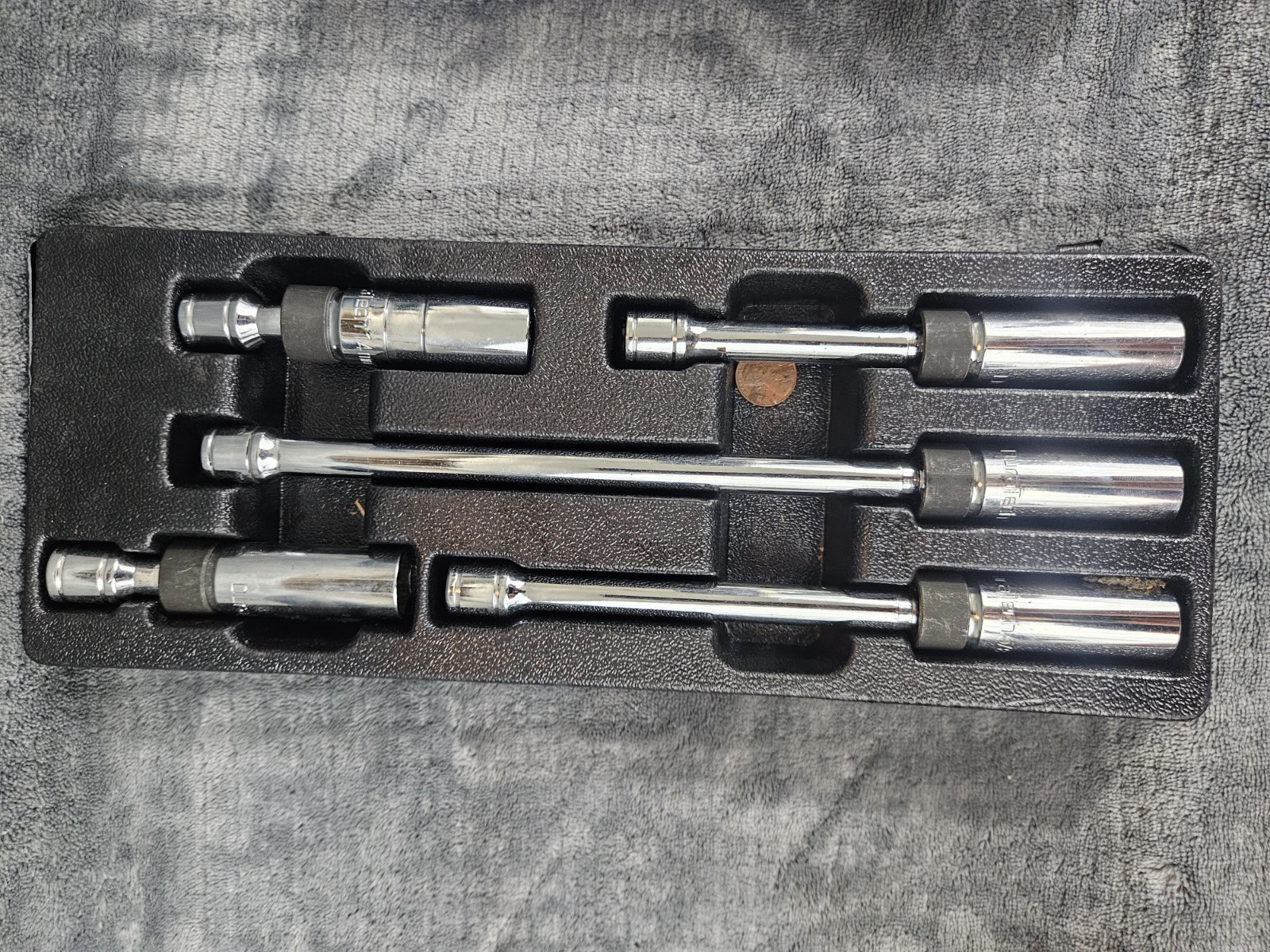 DURATECH 5/8″ 9/16″ Magnetic Swivel Spark Plug Socket 5 PCS Set 6PT 12PT Socket