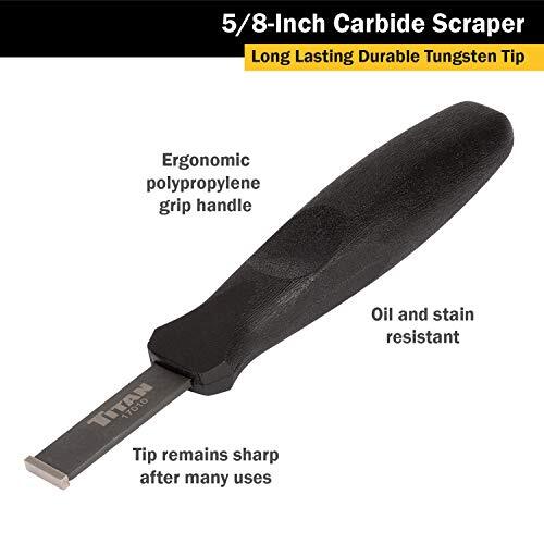 Titan Tools 17010 5/8-Inch Carbide Scraper