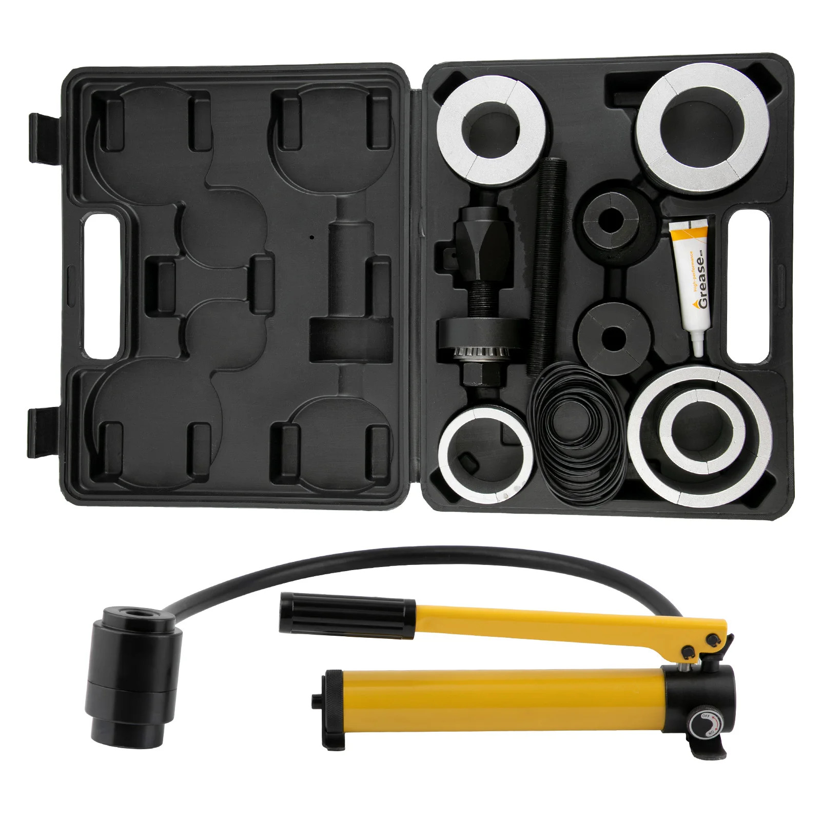 Hydraulic Exhaust Pipe Stretcher Expander Kit with Collets 1-5/8 in to 4-1/4in