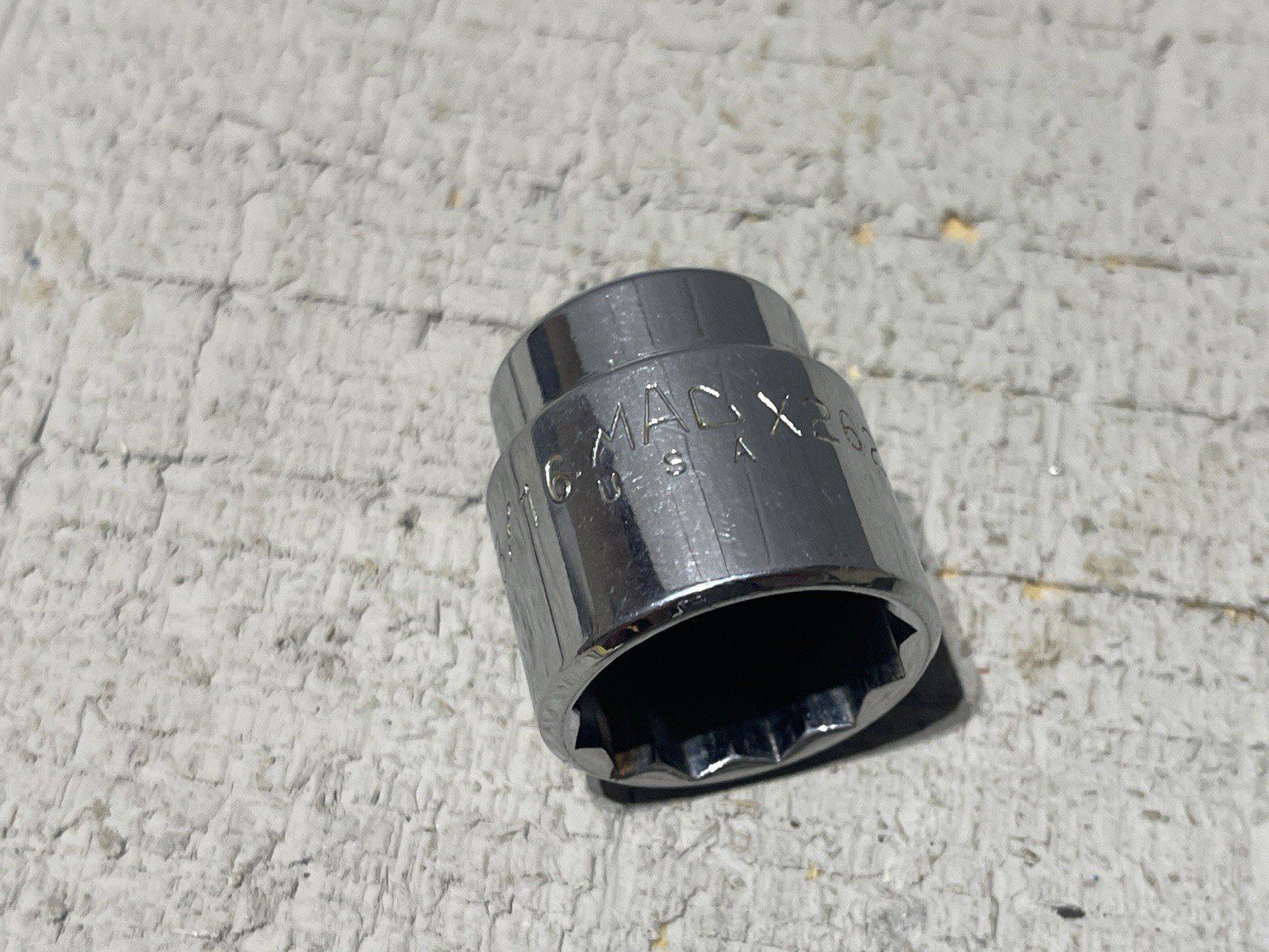 MAC TOOLS X262, 3/8″ DRIVE, 13/16″ SOCKET, SHALLOW, 12 POINT.