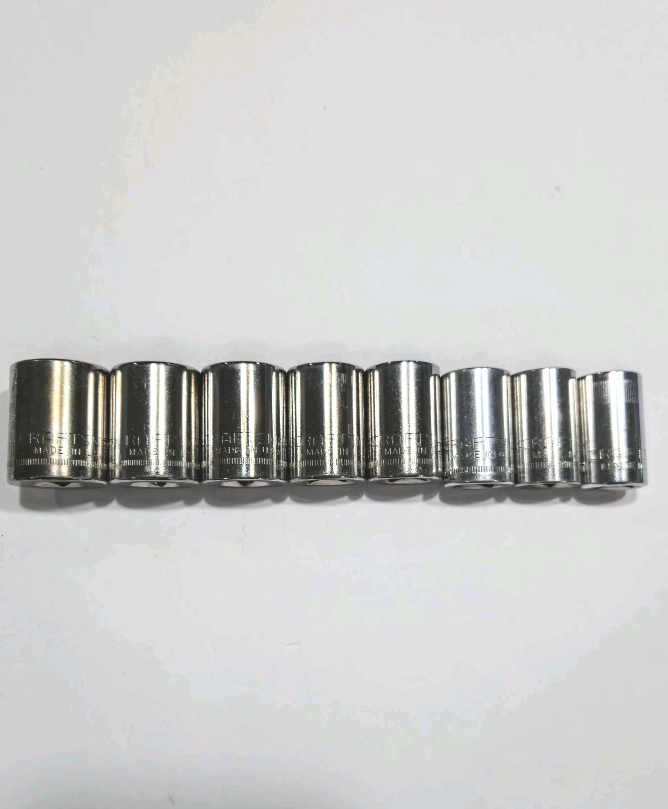 Craftsman USA 8 pc Metric Socket Set – 1/2″ Drive**READ**