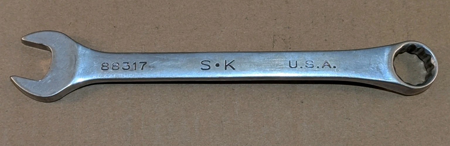 SK Professional Tools 88317 17mm Metric Combination Wrench 12-Point SuperKrome