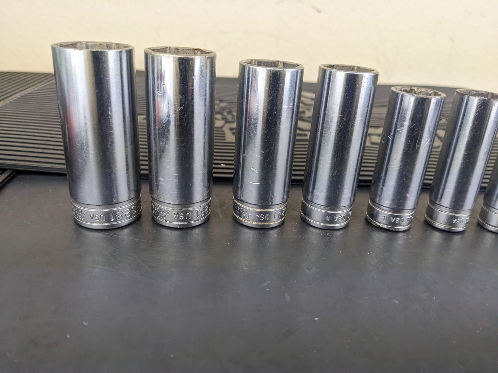 #az527 Snap On 3/8″ Drive 11 Pc SAE Deep 6 Pt Socket Set 211SFSY 1/4″ – 7/8″