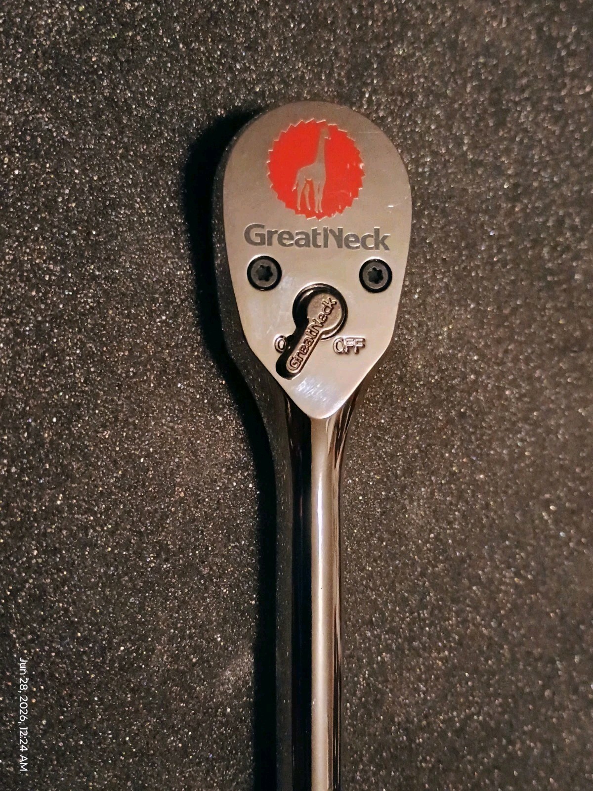 Rare GREAT NECK 3/8″ Drive Ratchet Model 28000 7.75″ Inches In Length