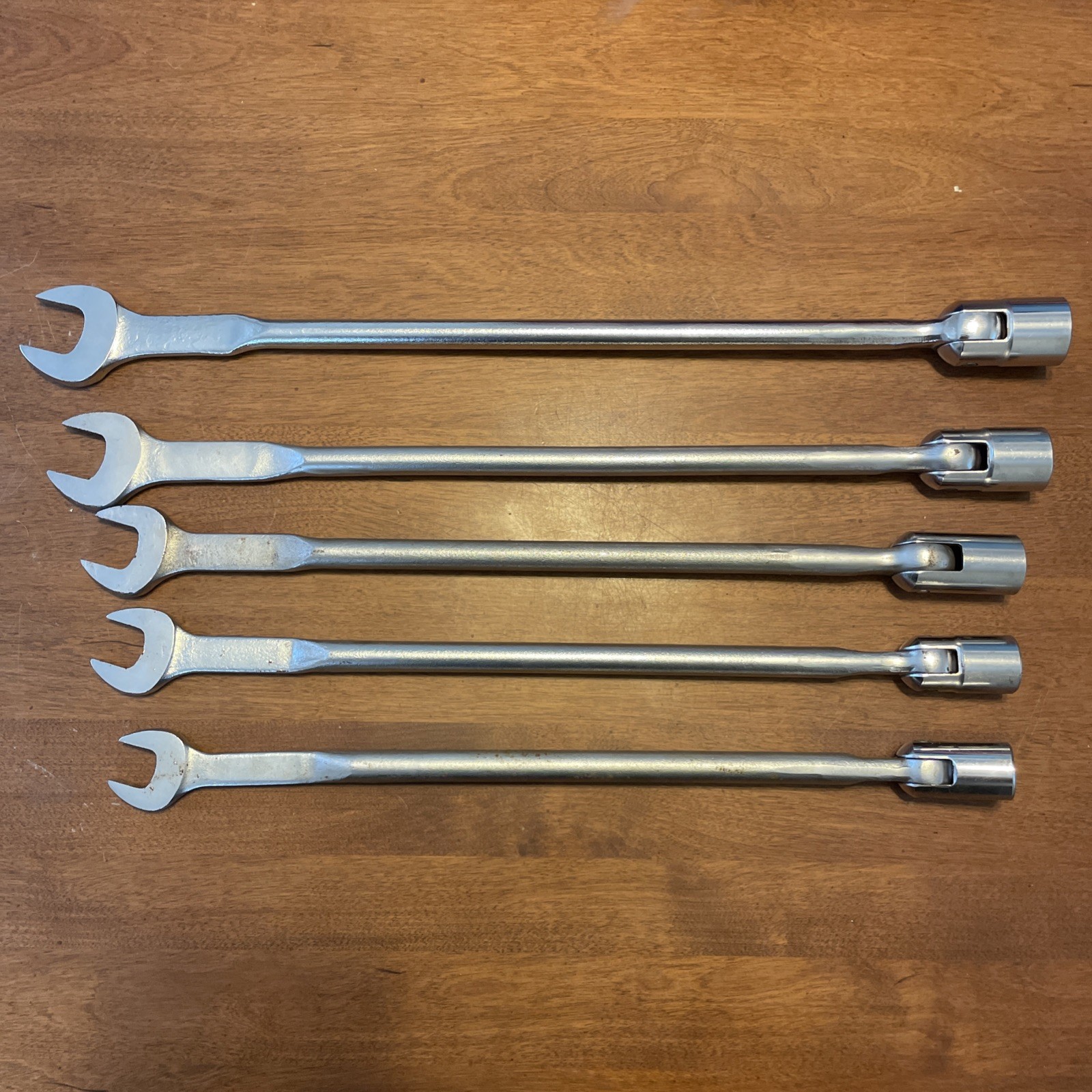 Snap-On 5 Pc OH30 – OH22 15/16” – 11/16” Wrench/ Swivel End Socket Tool