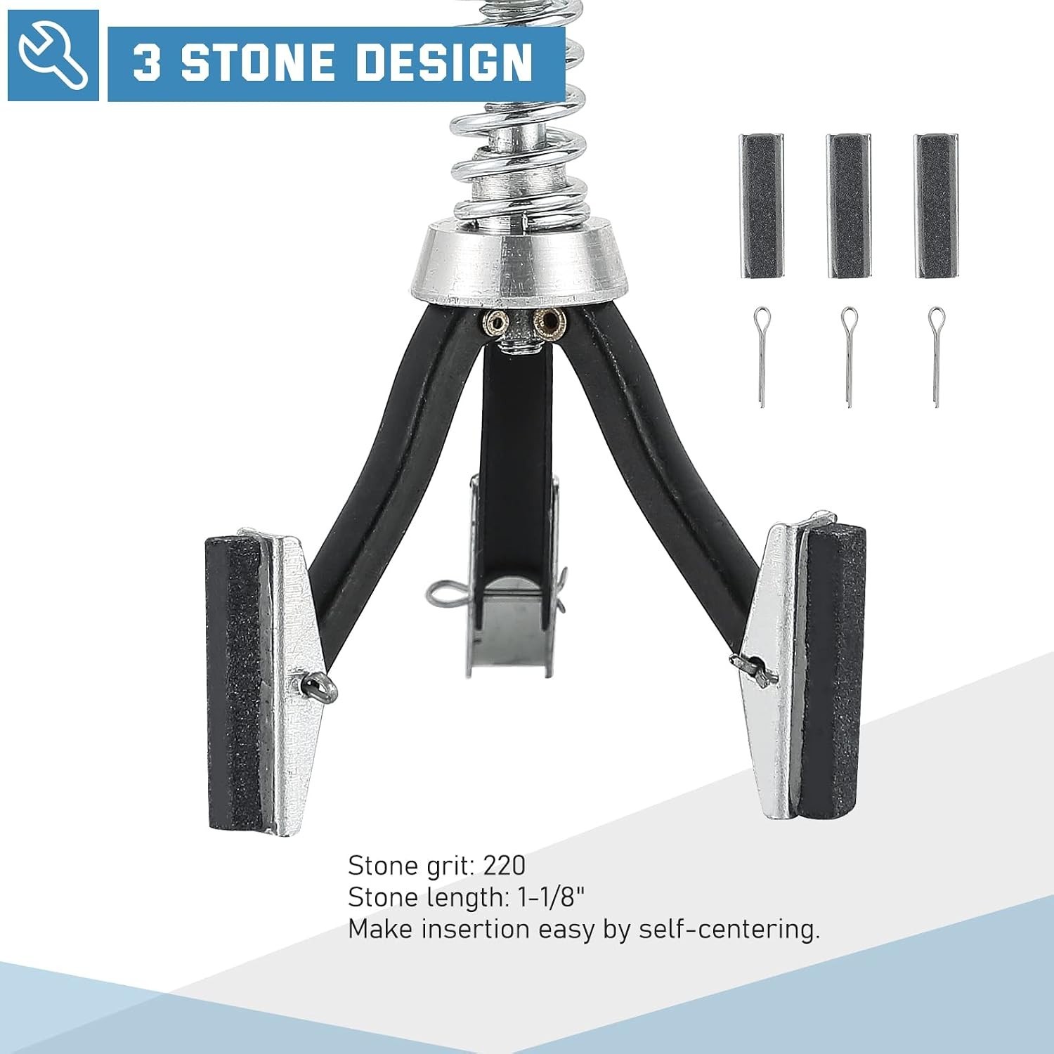 Engine Cylinder Hone Tool Set, Adjustable Deglazer for 3/4″ to 2-1/2″