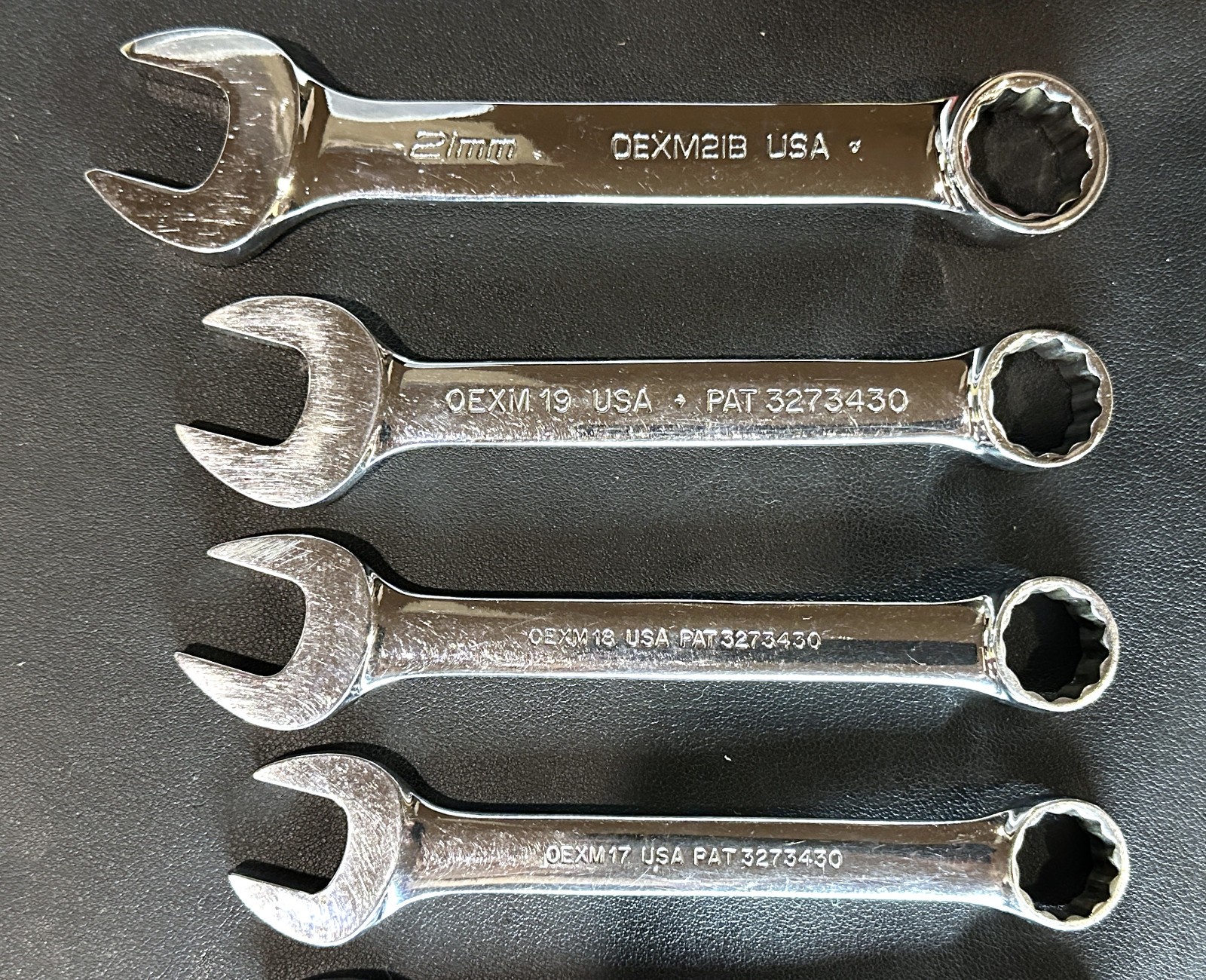 SNAP ON OEXM-SERIES 15-Pc 12-Pt Metric Flank Drive® Short Combination Wrench Set