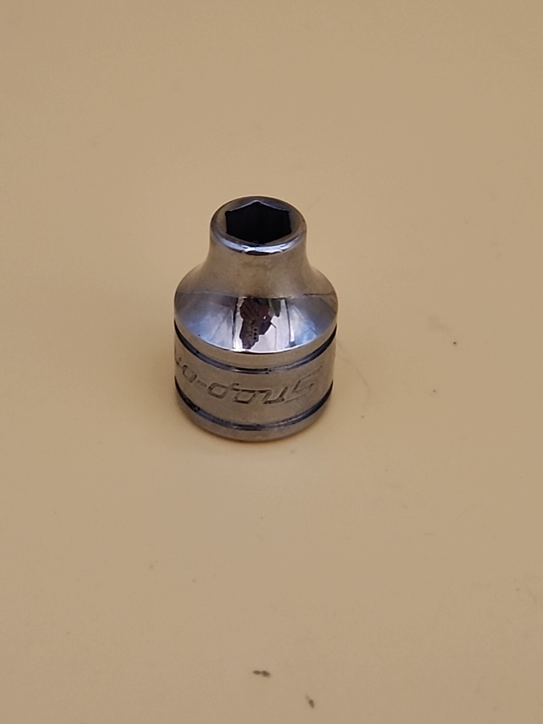 Snap-on Tools 3/8″ Drive 1/4″ 6PT Shallow Chrome Socket FS081 USA