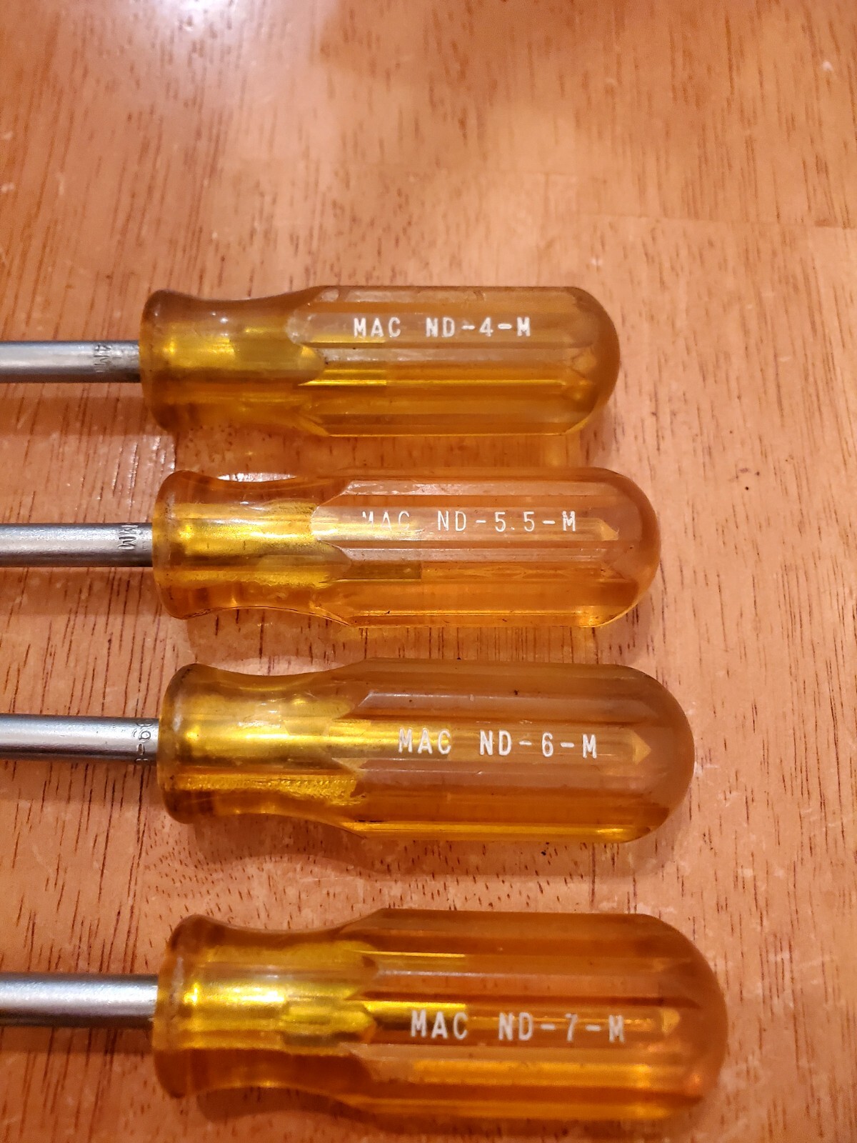 Mac Tools Vintage 4MM 5.5MM 6MM 7MM 10MM 13MM Nut Drivers Lot Of 6