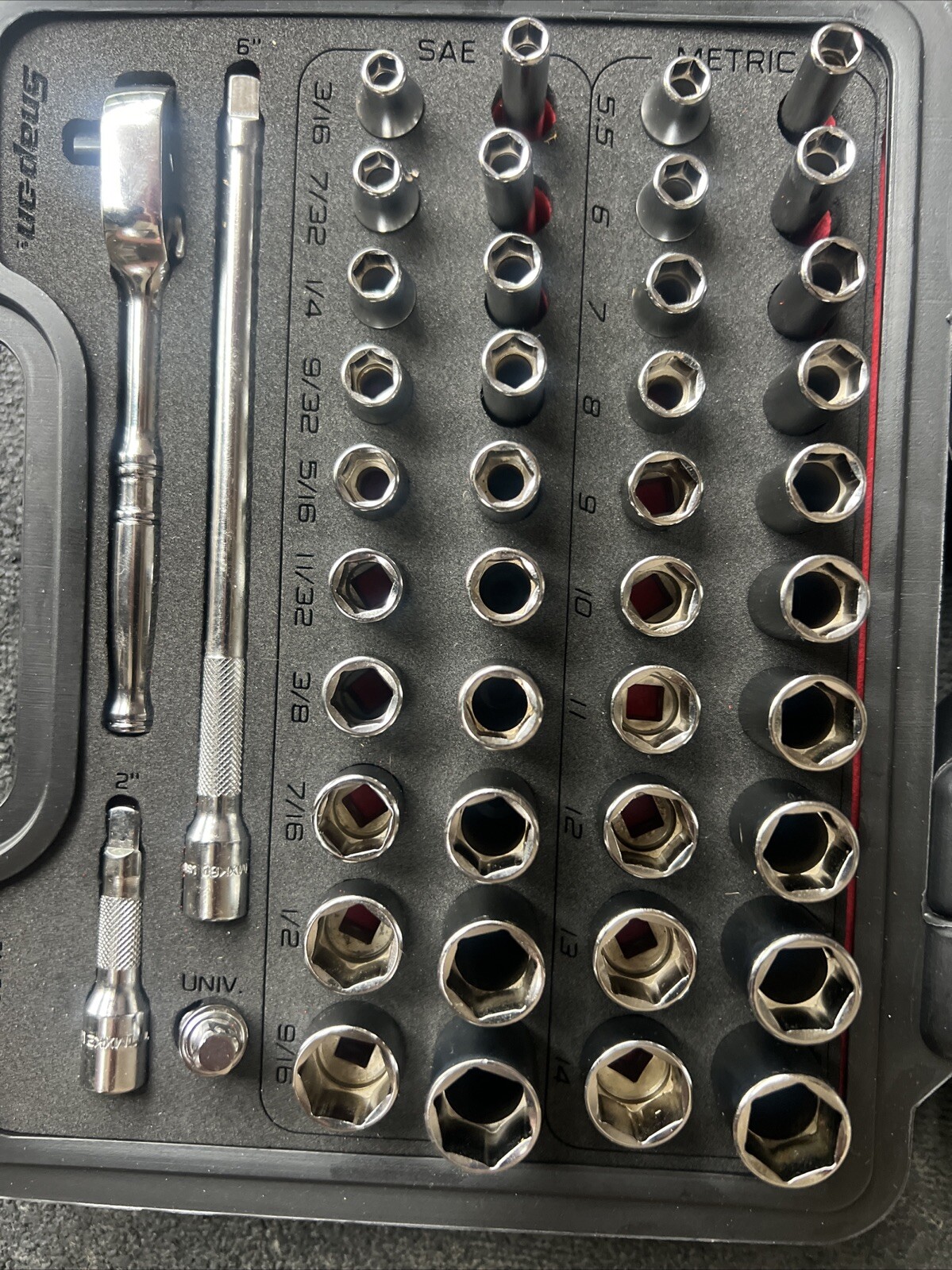 For Snap On 44pc 1/4” Drive Metric & SAE General Service Socket Set 144TMPBFR