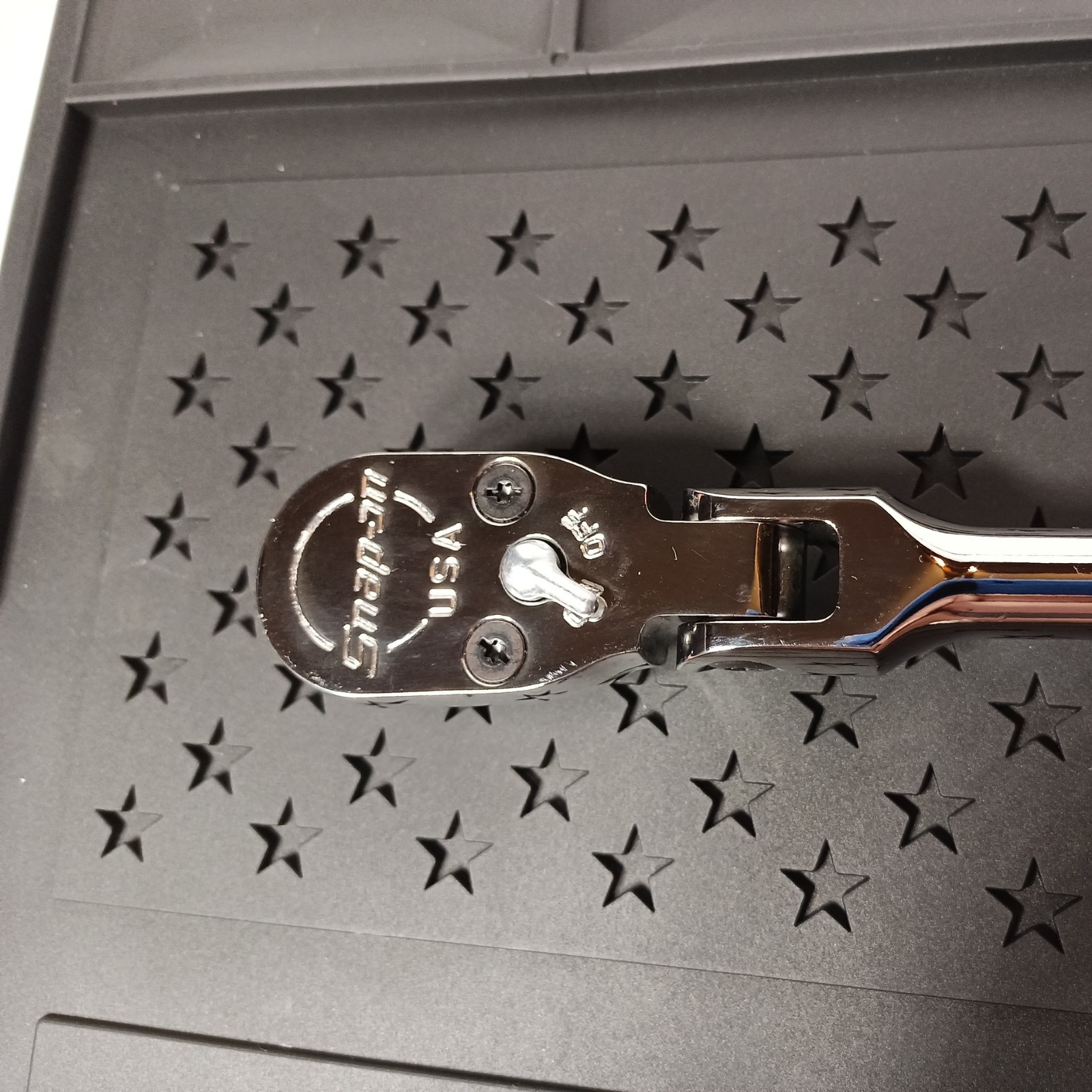 Brand new SNAP-ON SF80A 1/2″ DR. Chrome Long Handle Flex Head Ratchet USA
