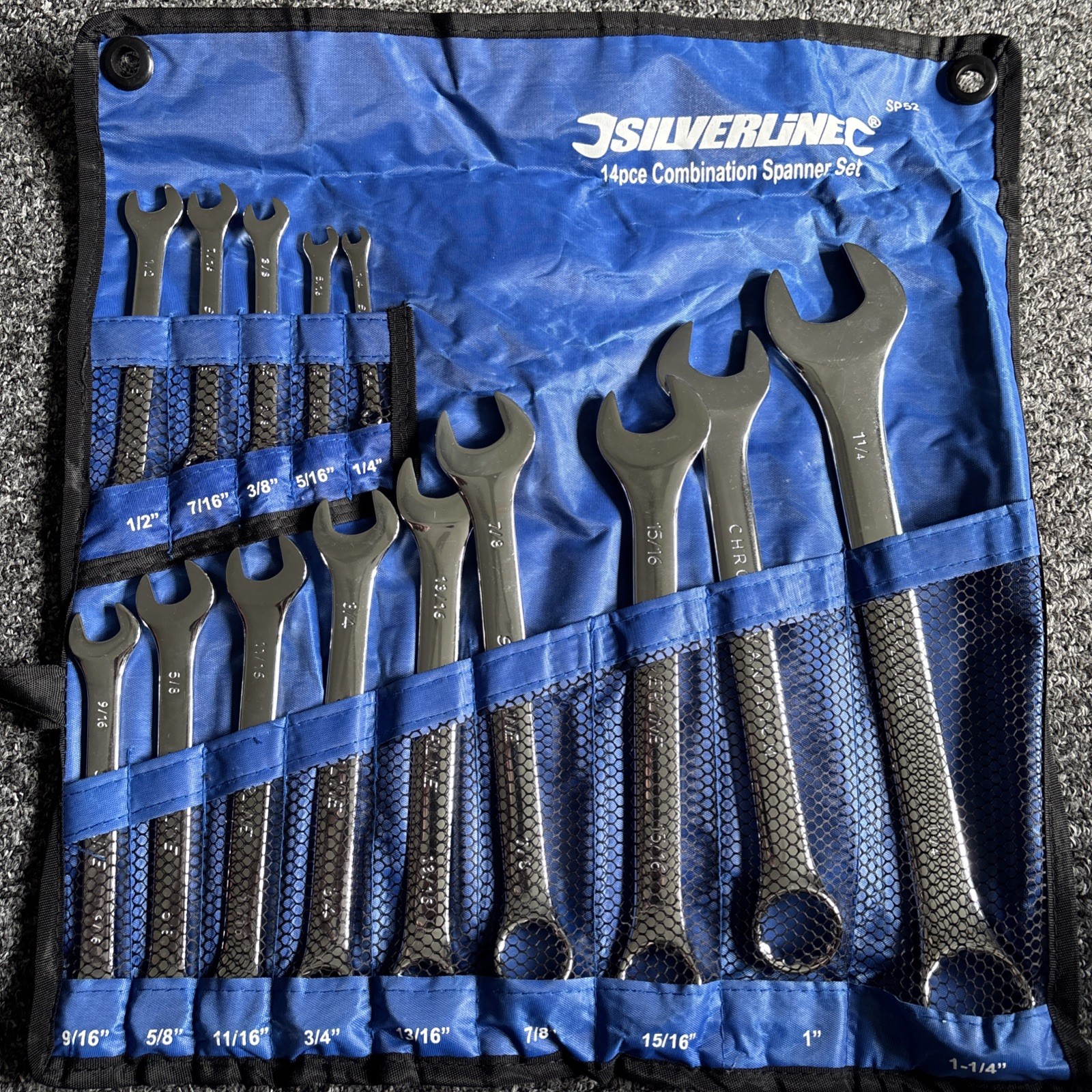 Silverline 14 Piece 1/4-1 1/4 UNF Combination Spanner Set Mechanical – SP52