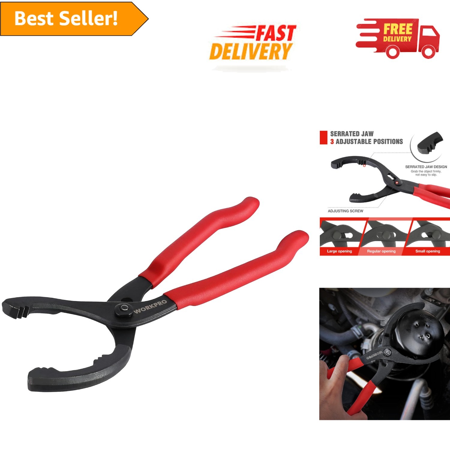Efficient 12″ Adjustable Oil Filter Pliers – Lightweight Yet Robust Design