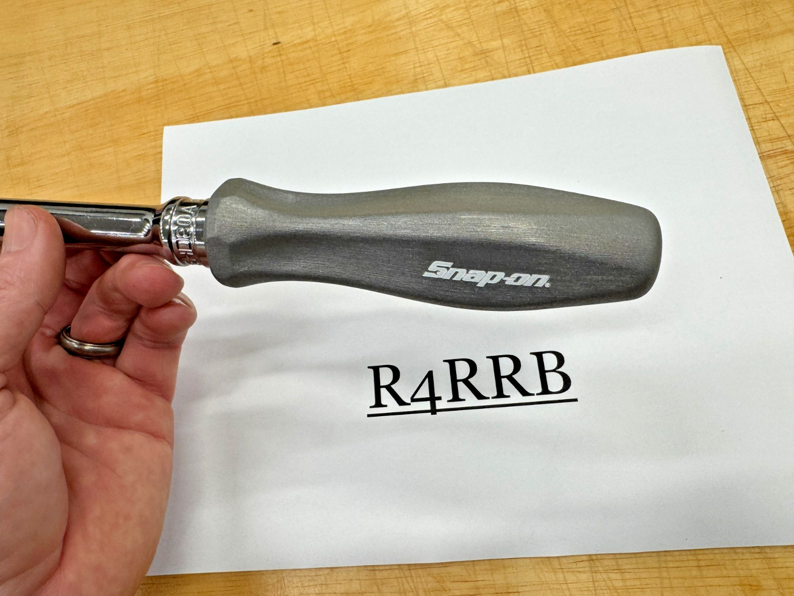 Snap-on Tools USA DARK TITANIUM 1/2″ Drive Hard Grip Ratchet SHD80ADT RARE NOS