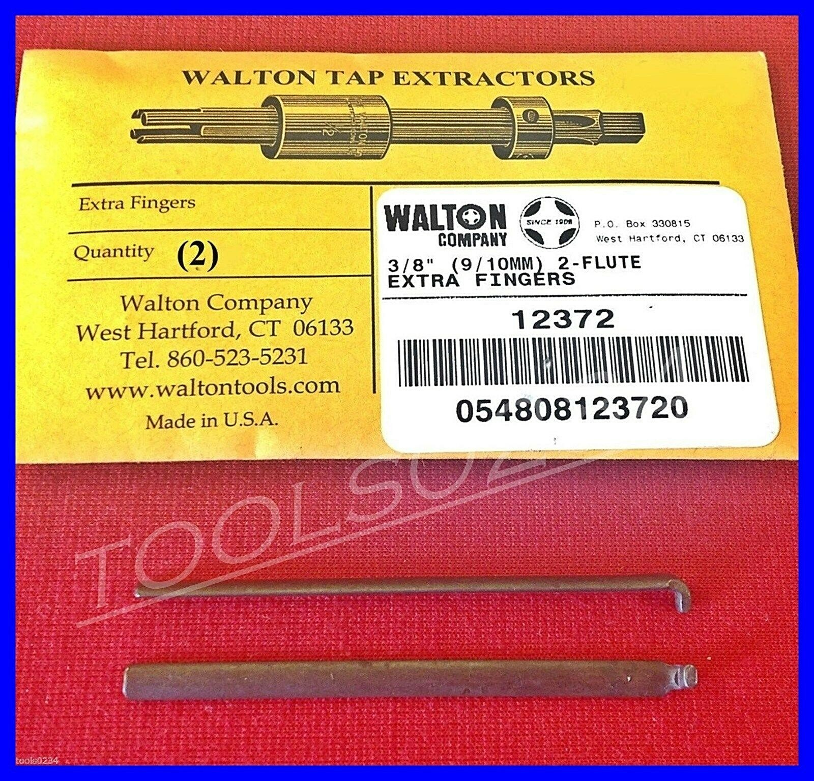 3/8″ 2 Flute Tap Extractor Walton 12372 Replacement Fingers LOT OF 2