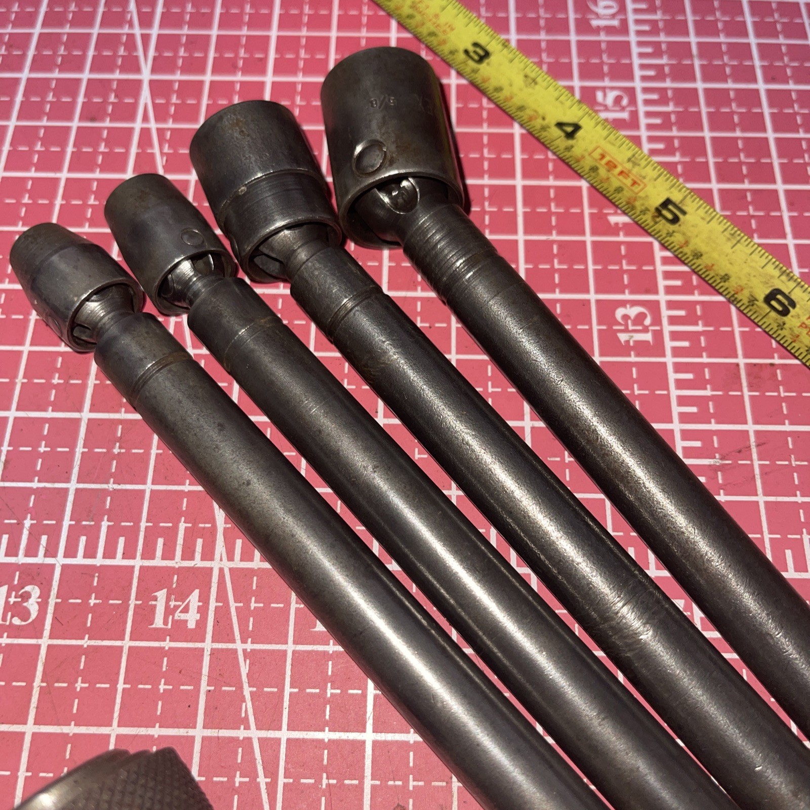 Apex USA Hex 7/16 Power Drive 5 Piece 5/16 – 5/8 Wobble Socket Adapter Extension