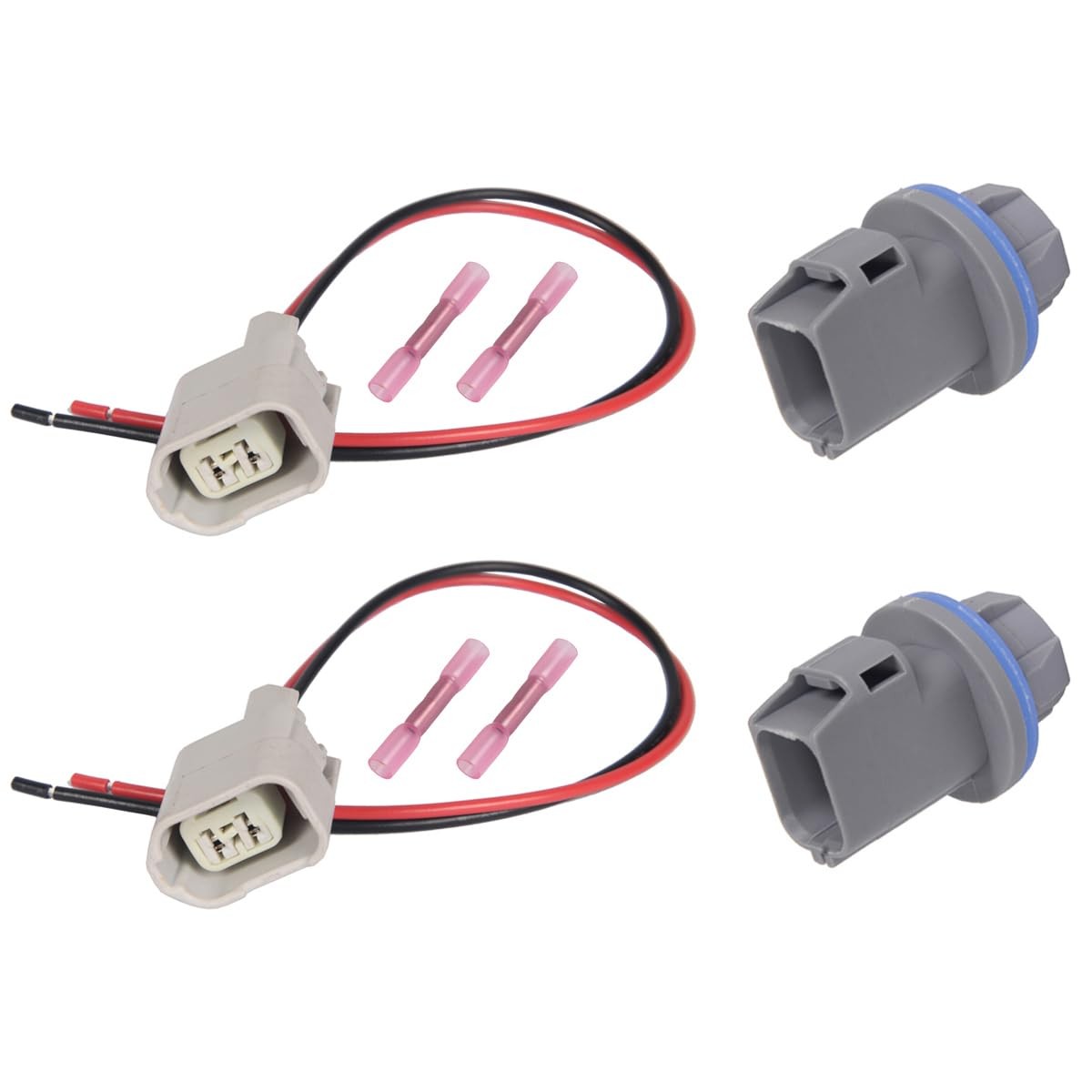 2 Set Rear License Plate Light Lamp Bulb Socket Connector Wiring Pigtail…