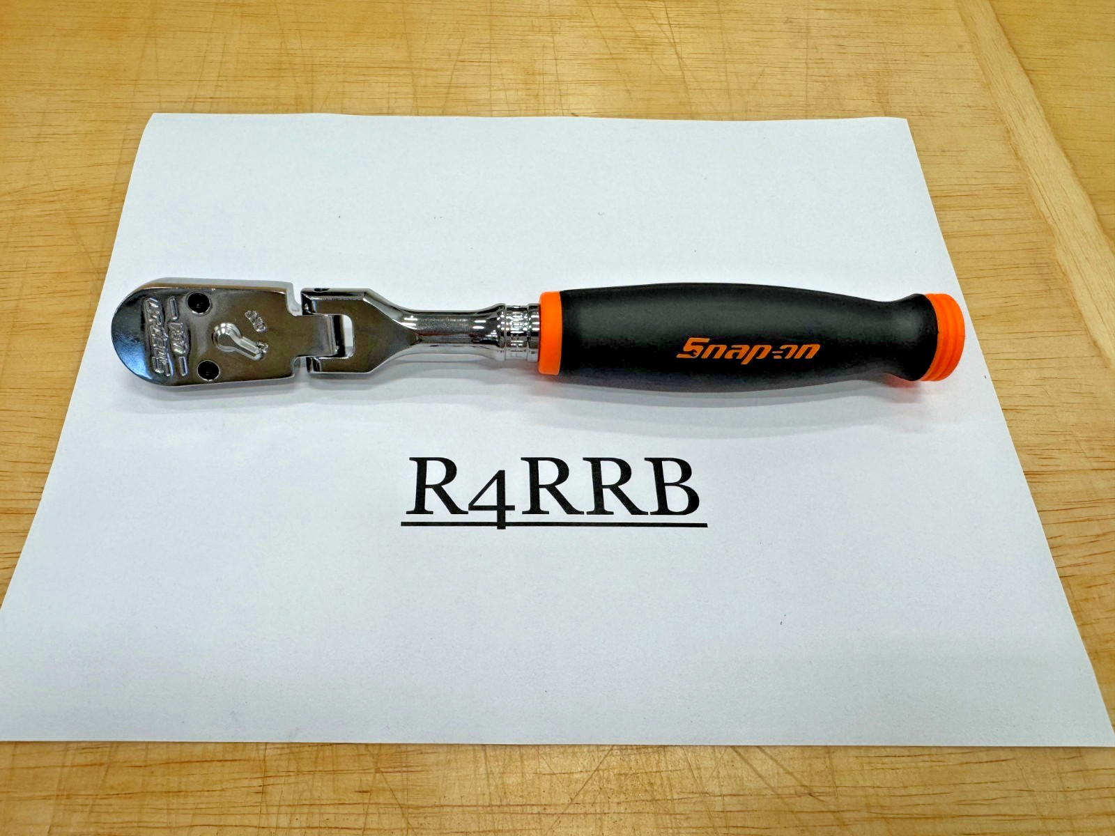 Snap-on Tools USA NEW 3/8″ Drive 100 Tooth ORANGE Soft Grip Flex Ratchet FHF100O