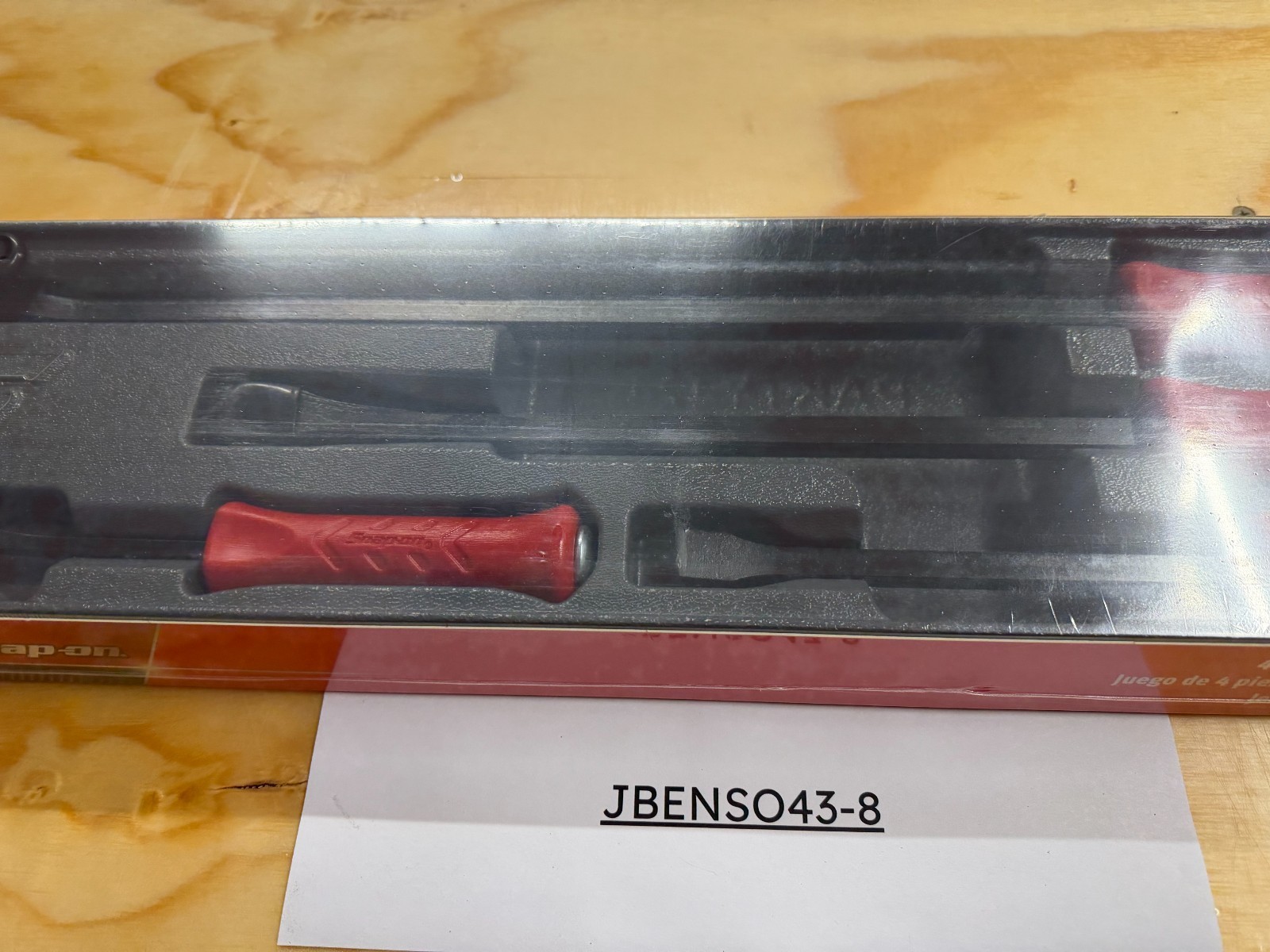Snap-on Tools USA NEW 4pc RED Hard Grip Striking Prybar Set SPBS704AR