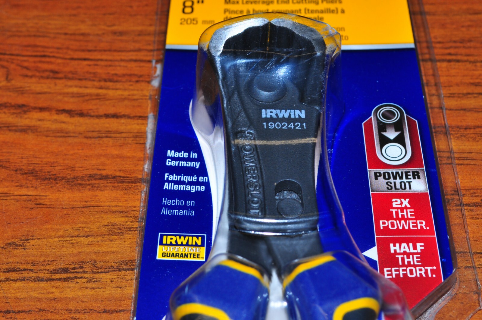 8″ Max Leverage End Cutting Pliers with Power Slot Made in Germany