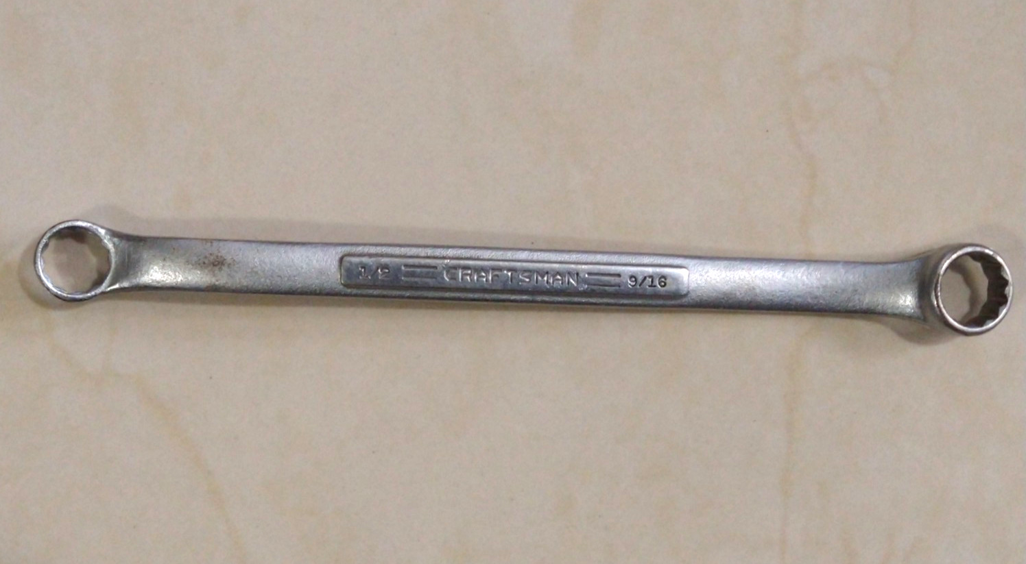 CRAFTSMAN TOOLS USA V, 1/2″ x 9/16″ DBL OFFSET BOX WRENCH, 8.6″ LONG, 12 POINT.