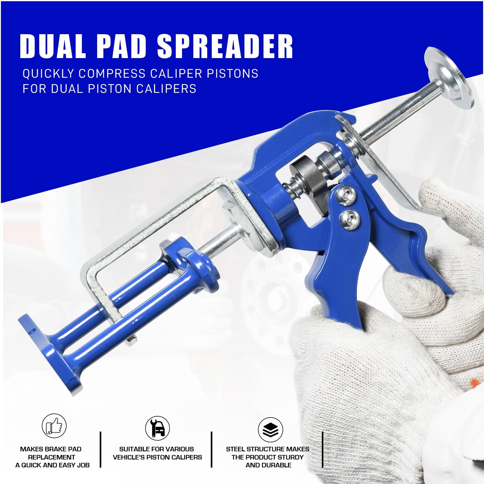 PESIKO 25750 Dual Disc Brake Caliper Compressor Brake Caliper Piston Tool for…