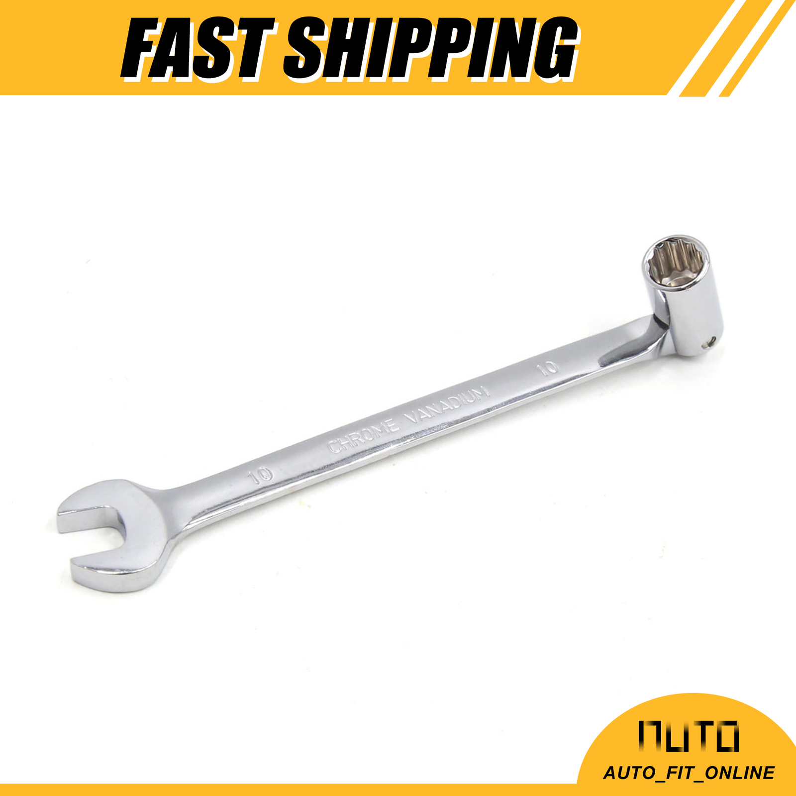 ONE 10mm Swivel Head Combination Socket Spanner Wrench Auto Car Repairing Tool