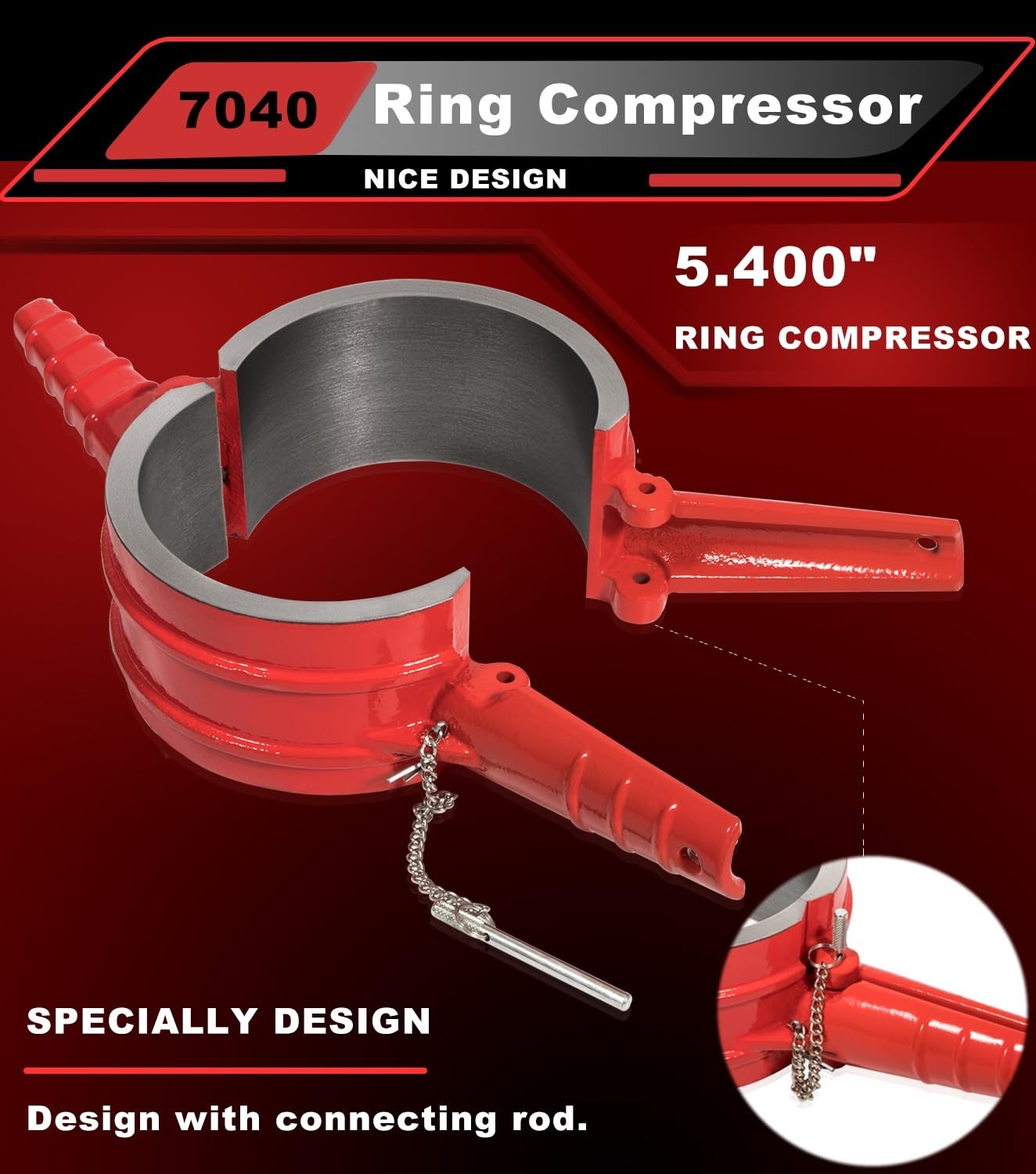 Piston Ring Compressor 5.4″ Bore Tool for Cummins ISX QSX & Caterpillar C15, 340