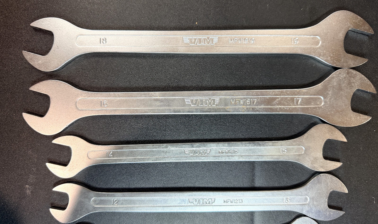 VIM Tools VIMMFW100 7-Piece Metric Flat Thin Wrench Set , 6mm to 19mm