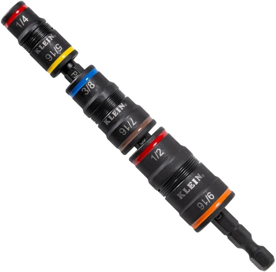 Alloy Steel 7-in-1 Impact Socket Set | Color-Coded Hex Sizes & Rare Earth Magnet