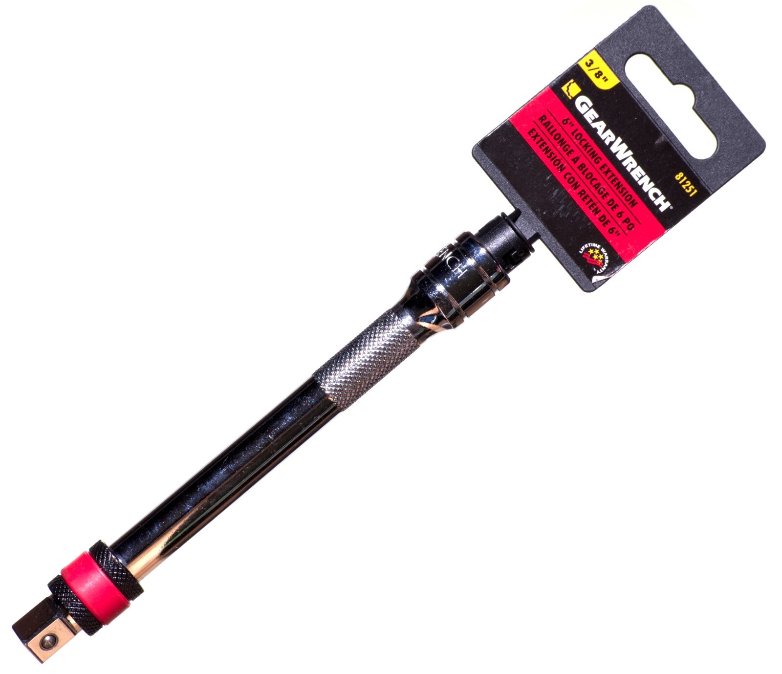 GearWrench 81251 – 6-inch Locking Extension 3/8-Inch Drive – Knurled Shank