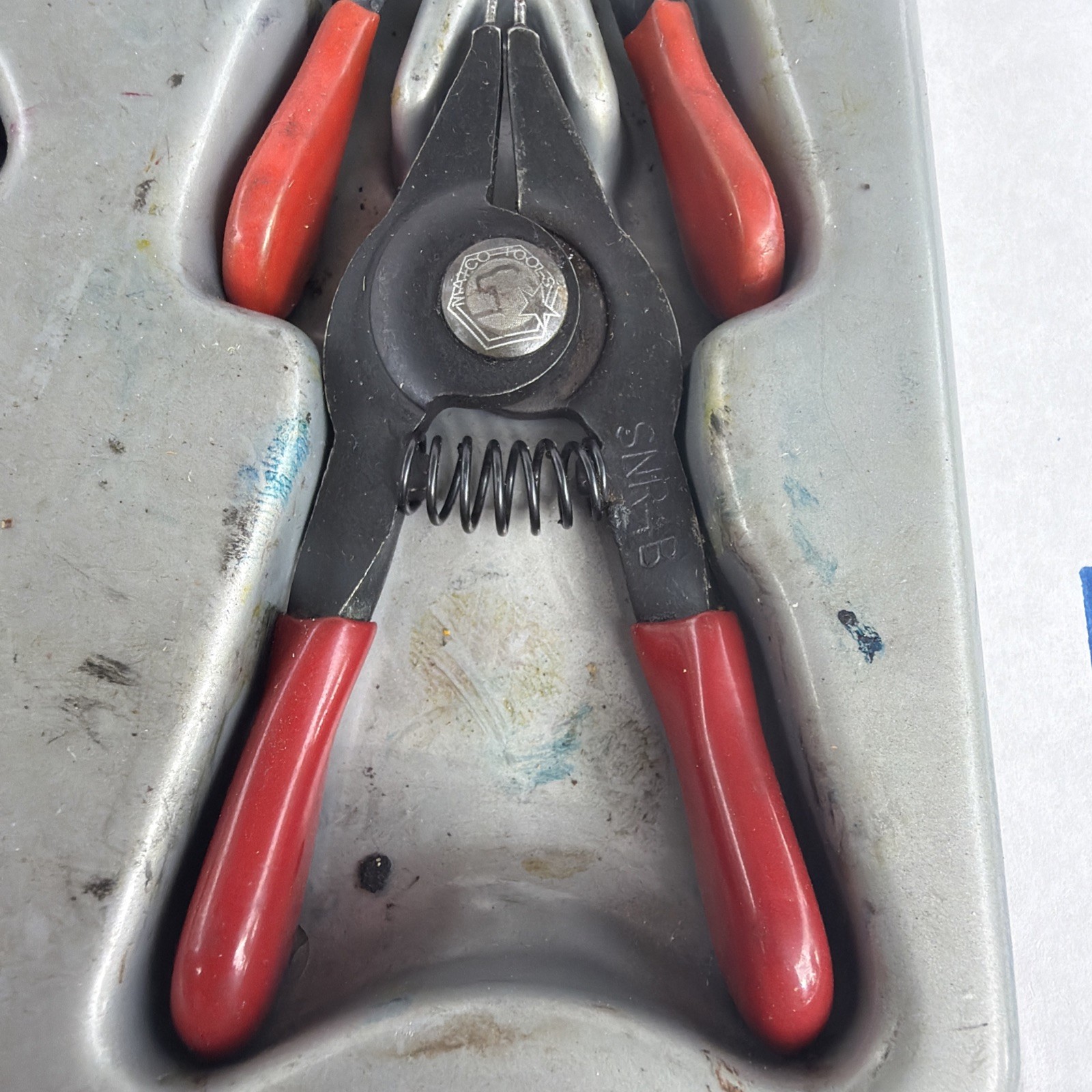 Matco Tools Mini Snap Ring Plier Set 4pc Set in Original Tray Red & Black Handle