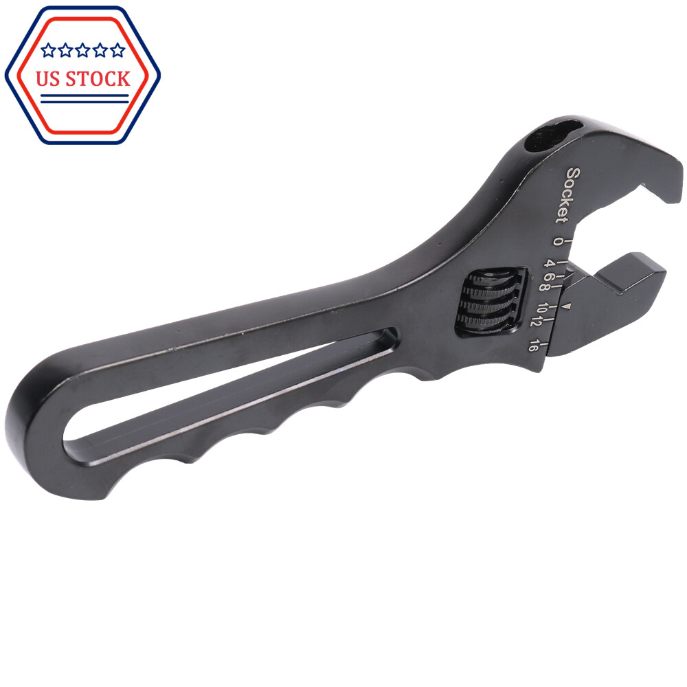3AN-16AN Adjustable Wrench Black Aluminum Tool Spanner NEW For Hose End Fitting