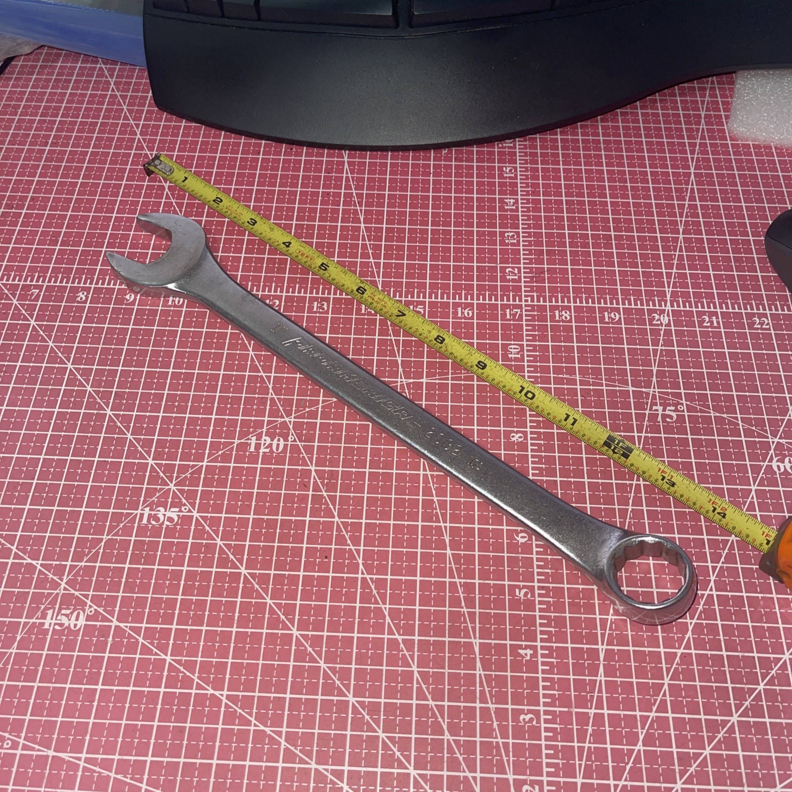 Proamerica USA 2032 1 in SAE 12 Point Combo ratio. Wrench Pro America 1” Vintage