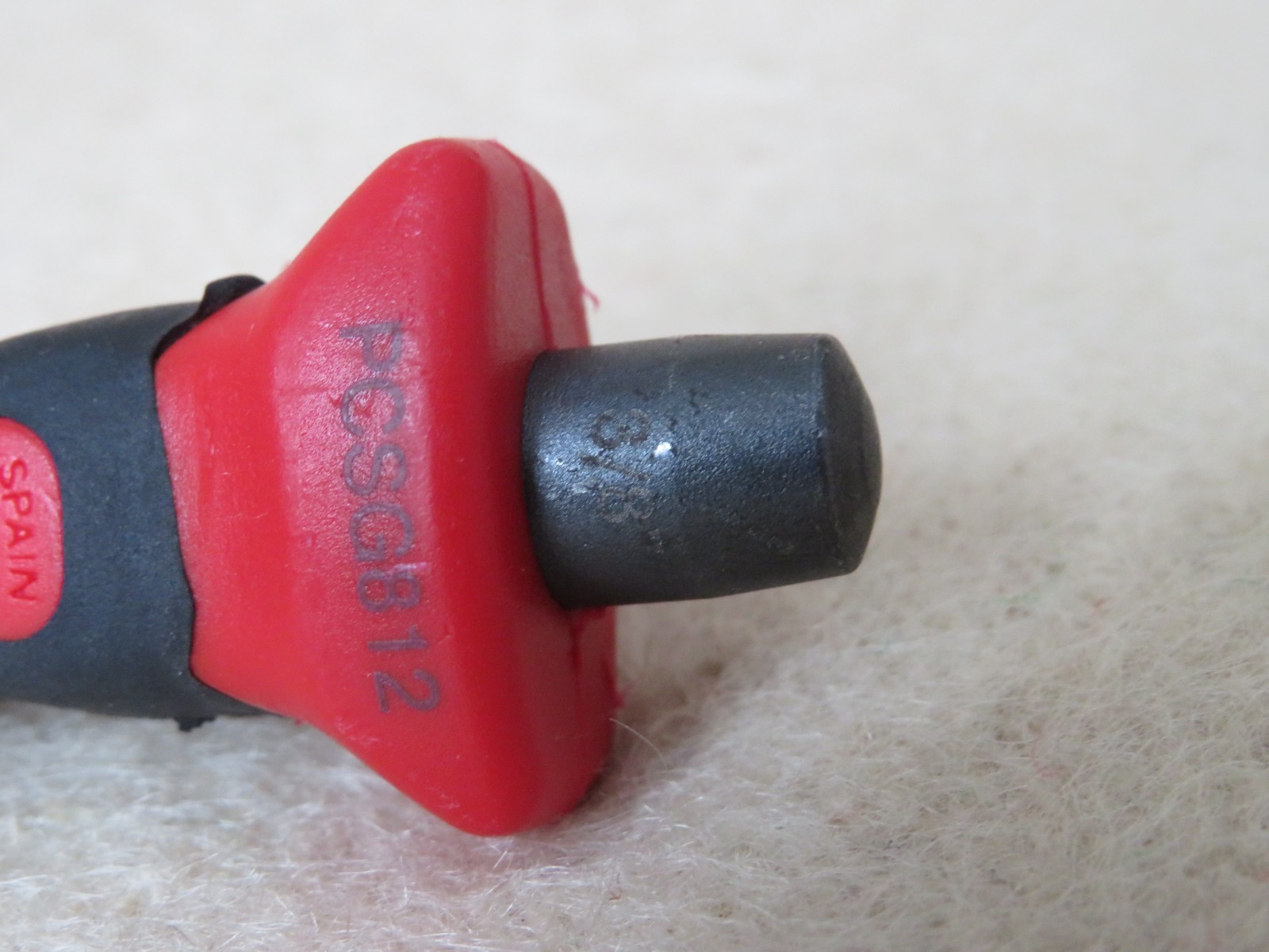 Snap-on Tools SPAIN BRAND NEW RED Soft Grip 3/8″ Flat Edge Chisel PCSG812