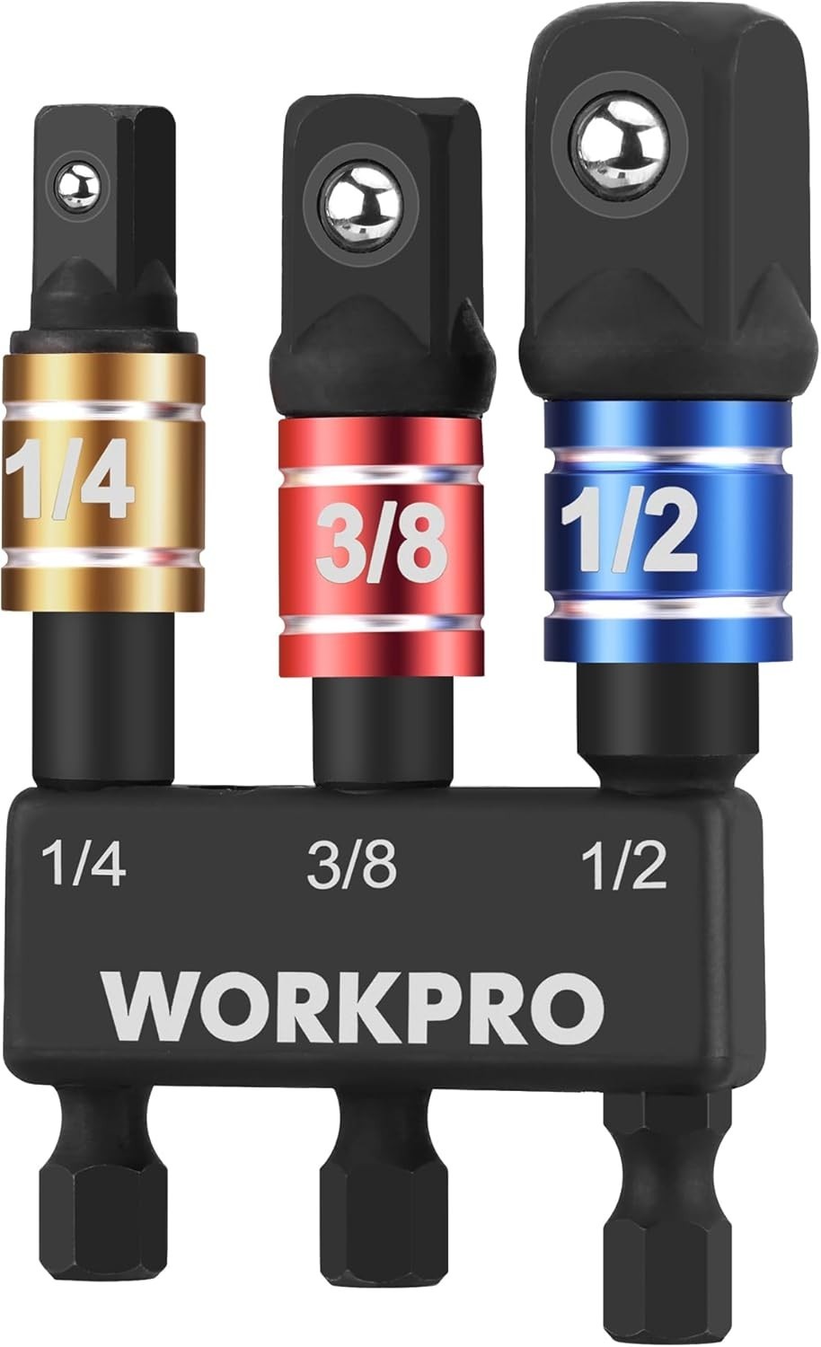 Versatile Impact Grade Socket Adapter Set – 1/4, 3/8, 1/2 Inch Compatibility