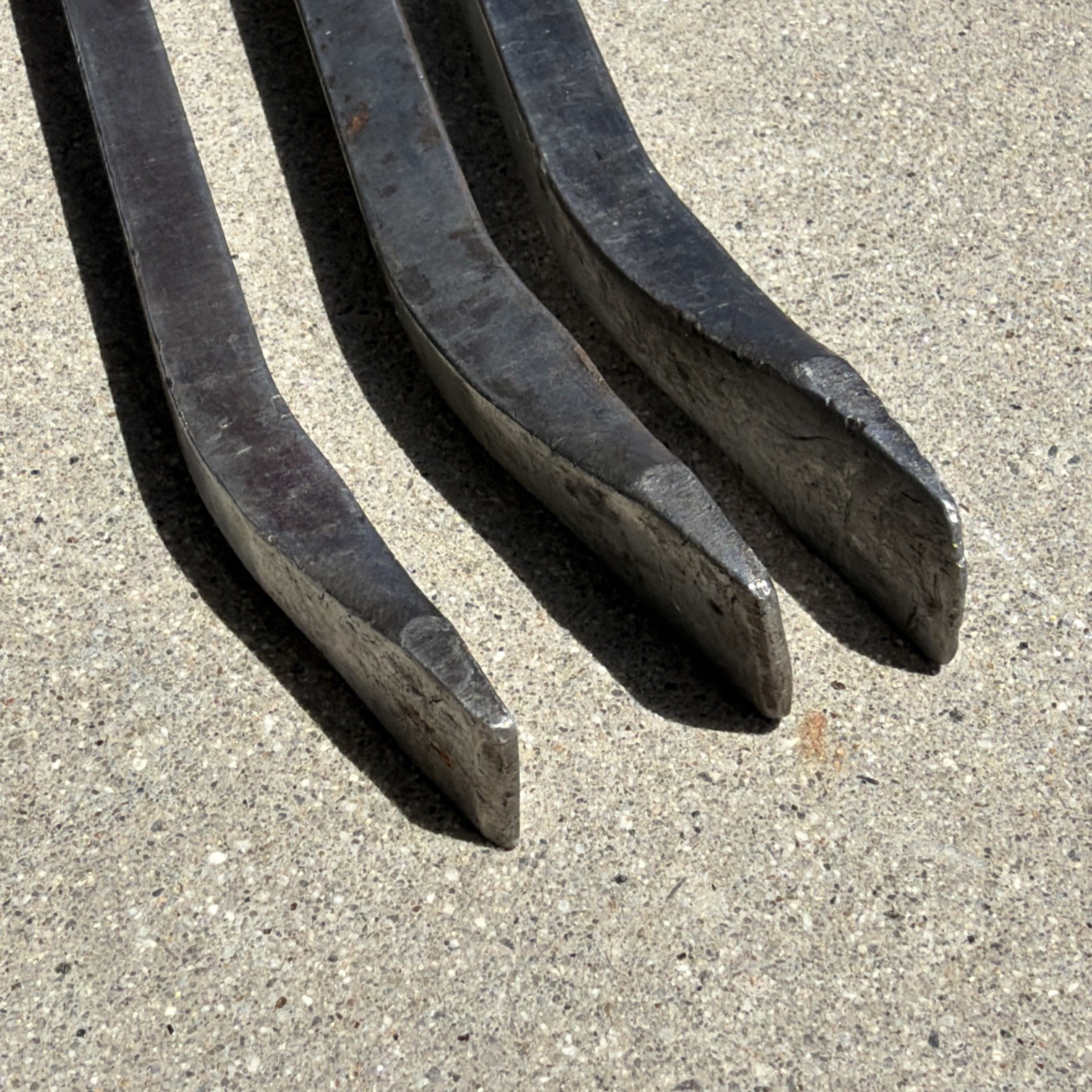 Snap On Tools 12″ 18″ 24″ Curved Tip Pry Bar Set Red Hard Handle 3pc USA READ!